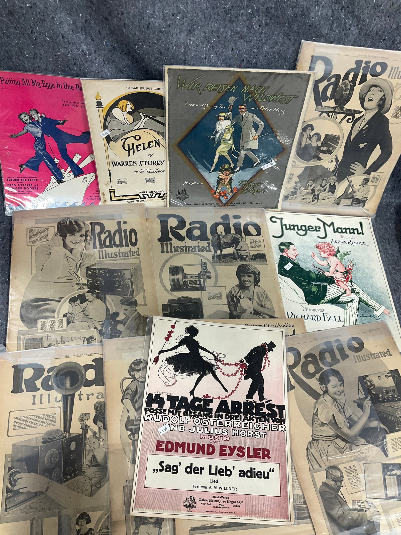 Vintage Radio Illustrated Magainzes, and Music Books: Vintage Radio Illustrated Magainzes, and Music Books