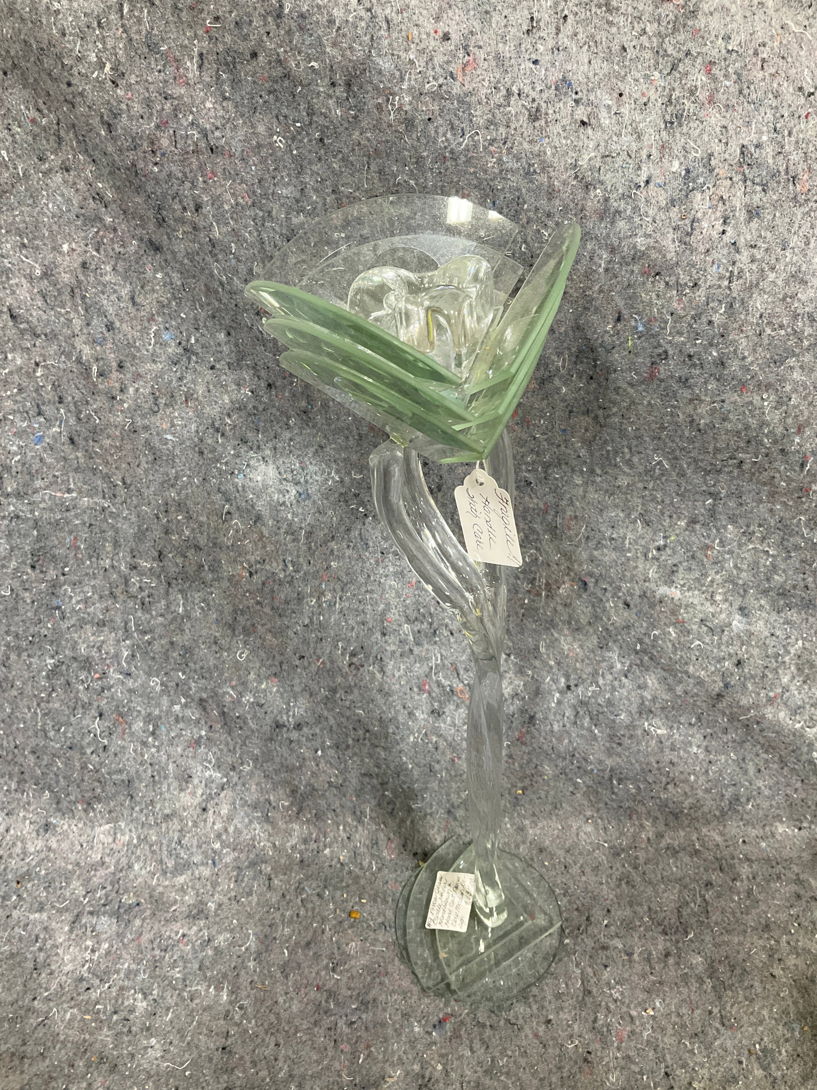 Handmade art glass candlestick(17intall): Handmade art glass candlestick(17intall)