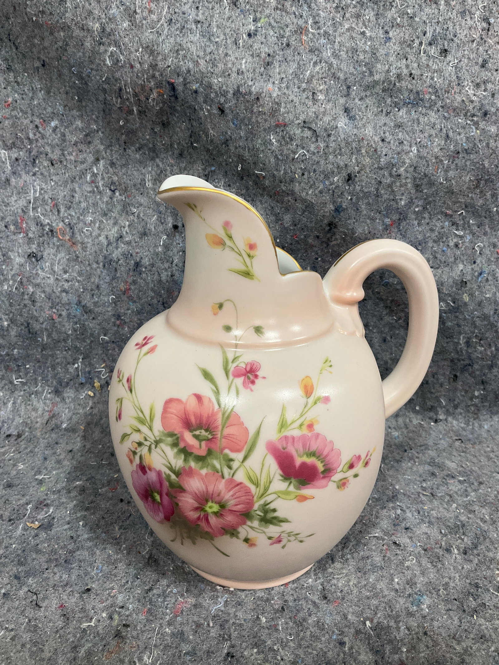 1988 ceramic floral pitcher(6intall) (1 of 1)