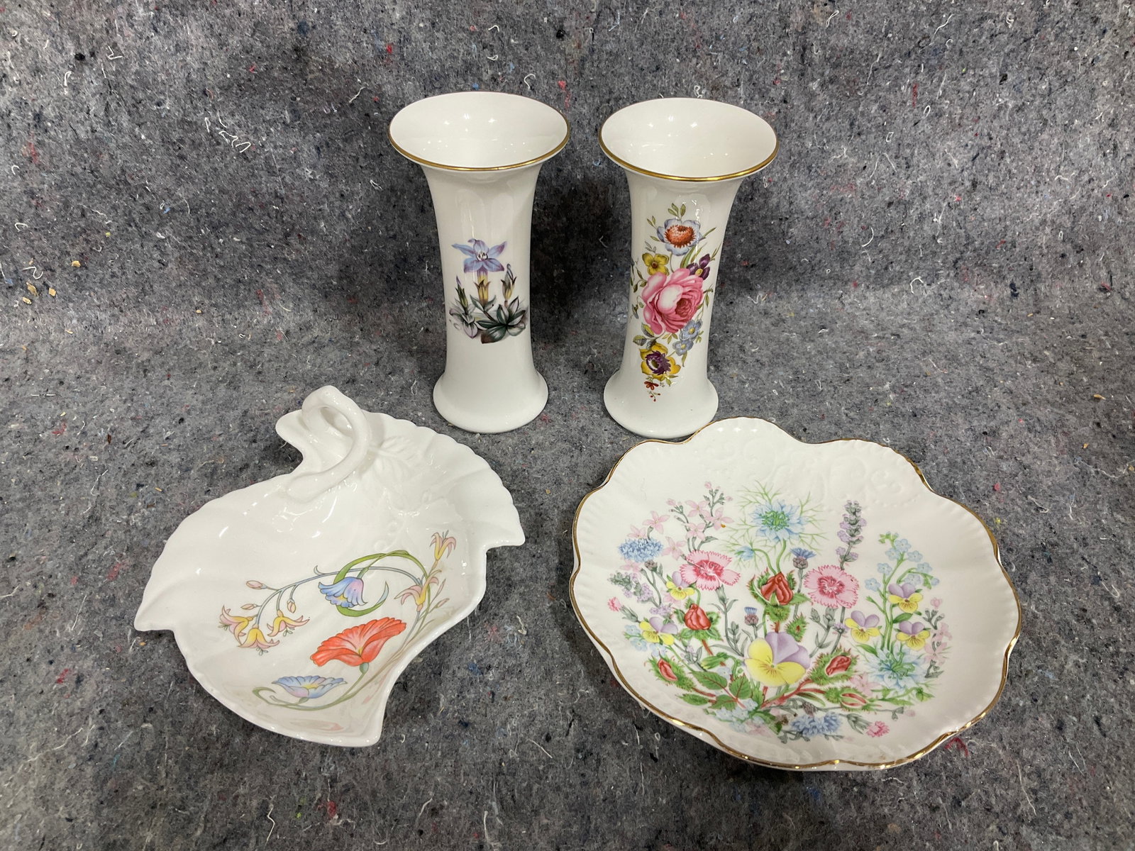 Royal Worcester candleholders and trinket dishes(4.5intallest) (1 of 1)