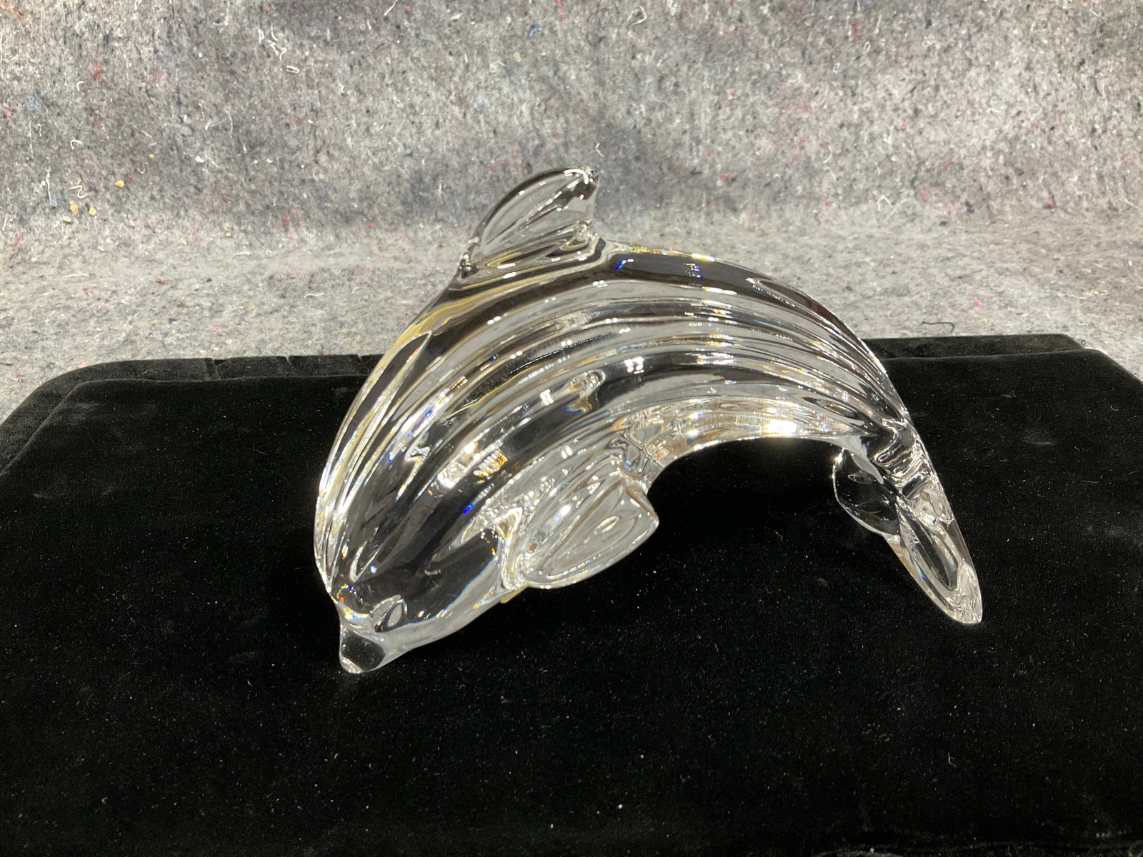 Waterford crystal jumping dolphin sculpture(4intall) (1 of 1)