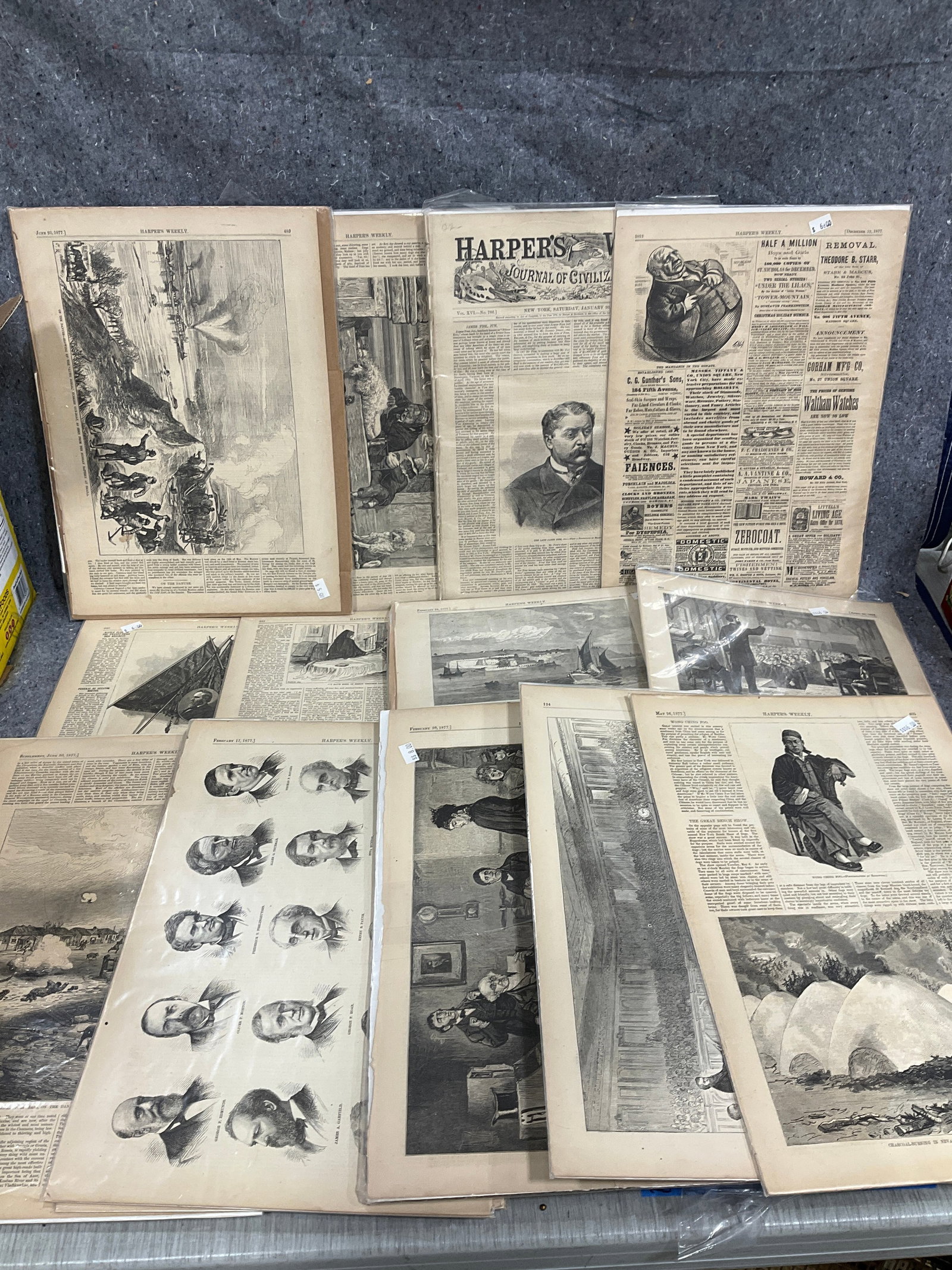 Vintage Harper's Weekly newsletters (1 of 1)