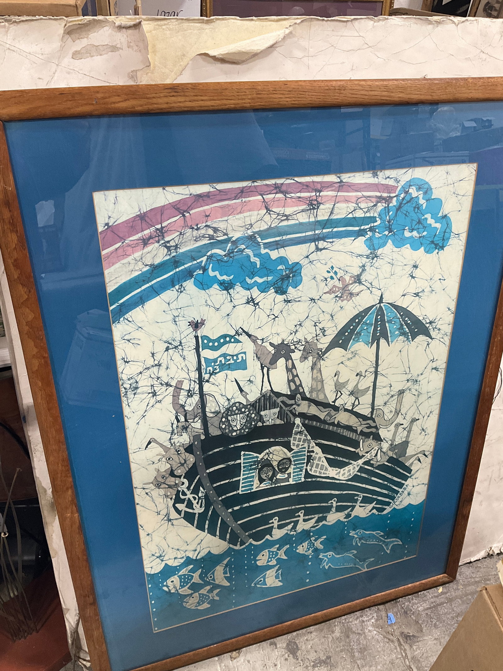 Framed Noahs Arc Artwork (32inx43in) (1 of 1)