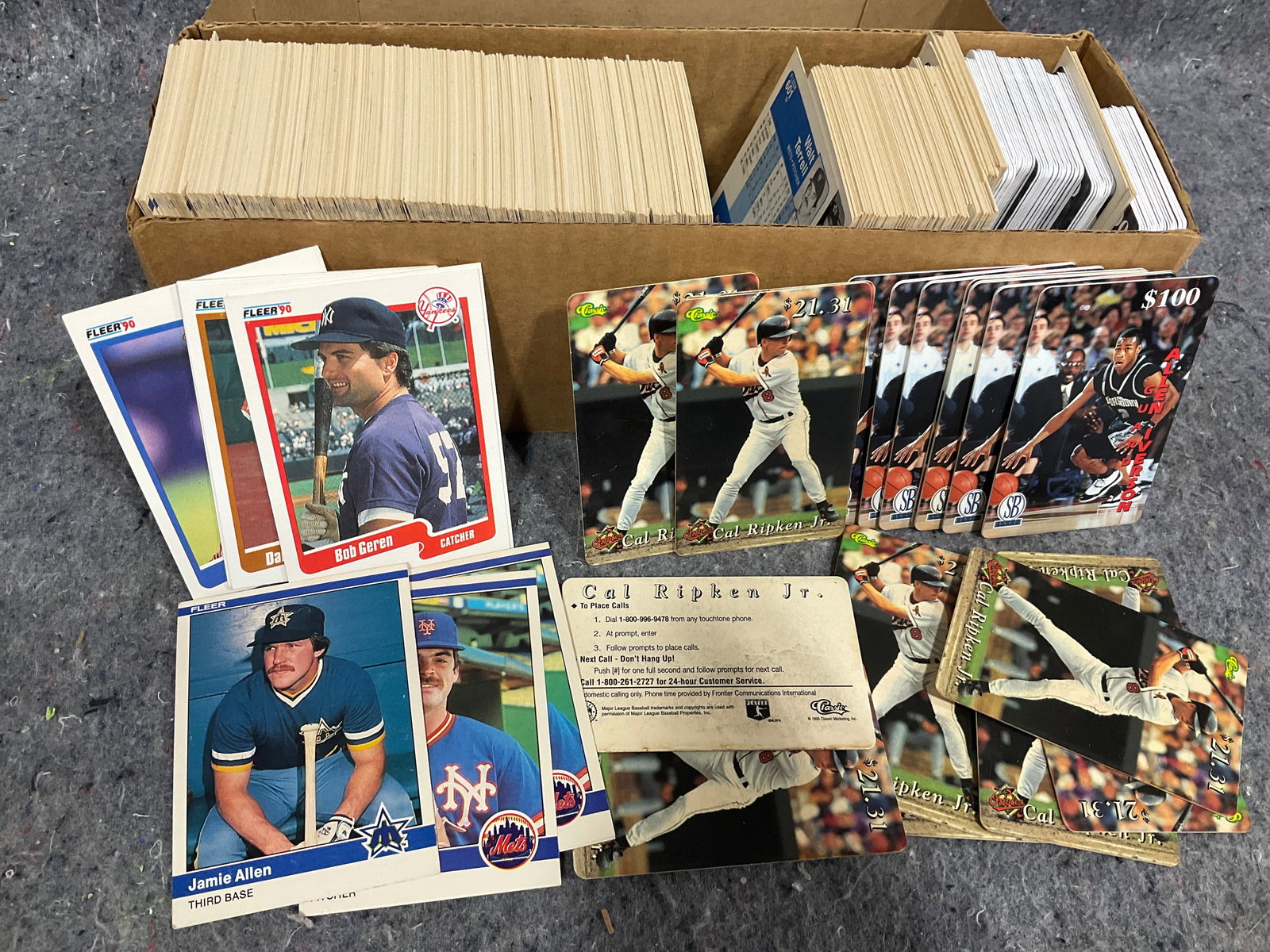 Various 1990 Fleer Baseball Cards: Various 1990 Fleer Baseball Cards