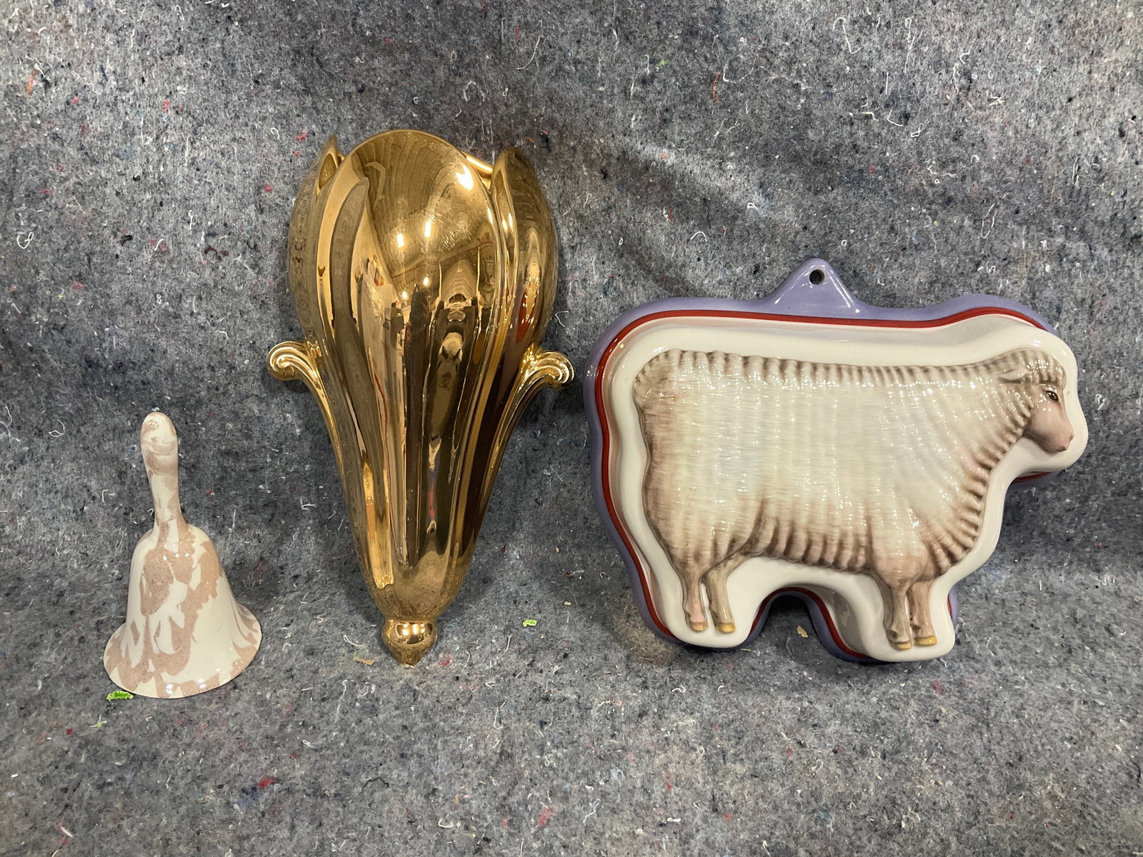 St Helens ashware bell, Royal Winton wall sconce, and more(tallest 8in) (1 of 1)