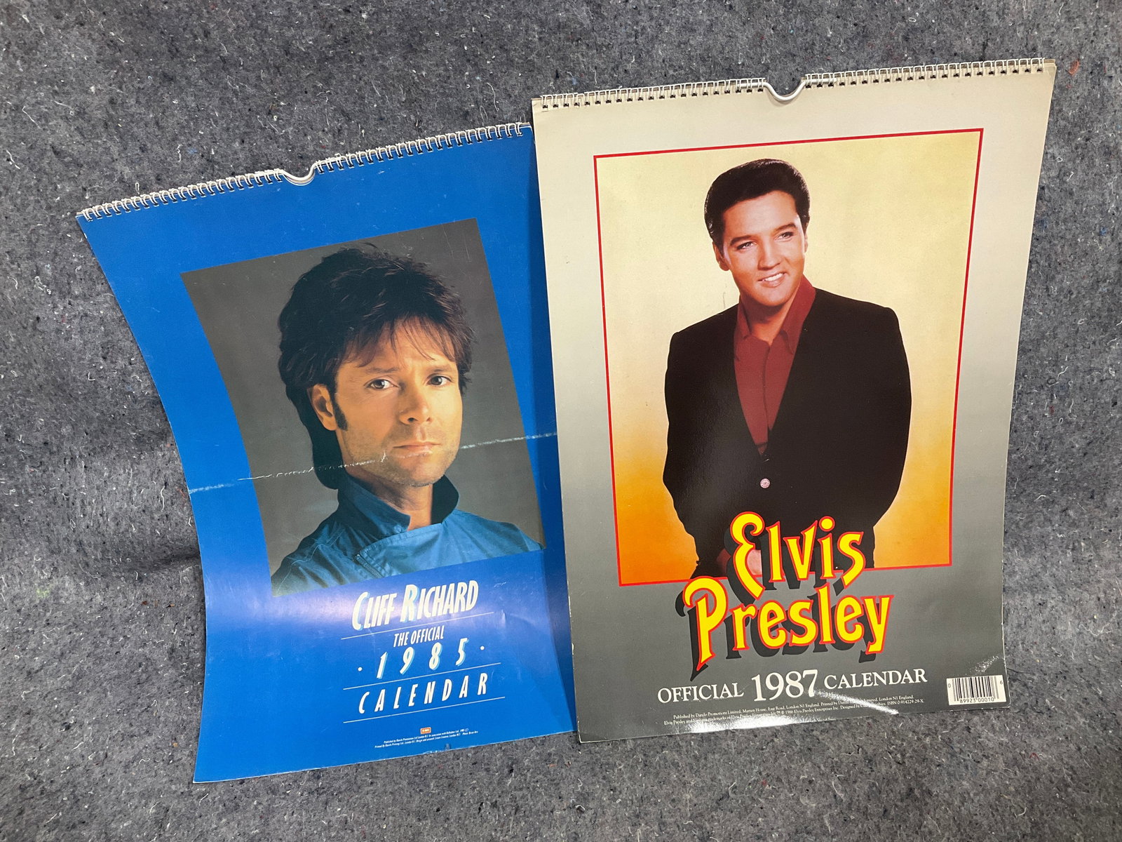 1985 Cliff Richard and 1987 Elvis Presley calendars (1 of 1)