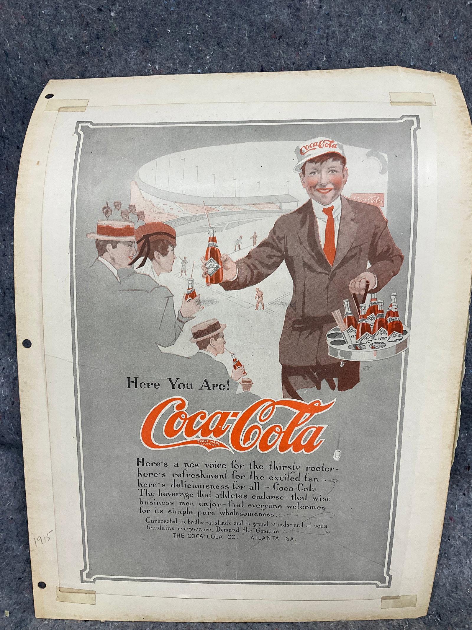 Vintage Coca Cola advertisement(12inx17in) (1 of 1)