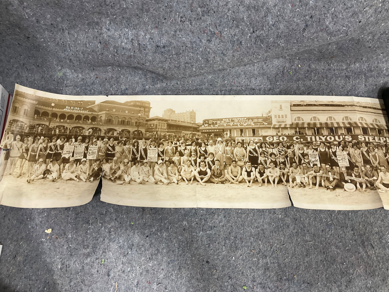 Vintage black and white panoramic print(10inx35in): Vintage black and white panoramic print(10inx35in)