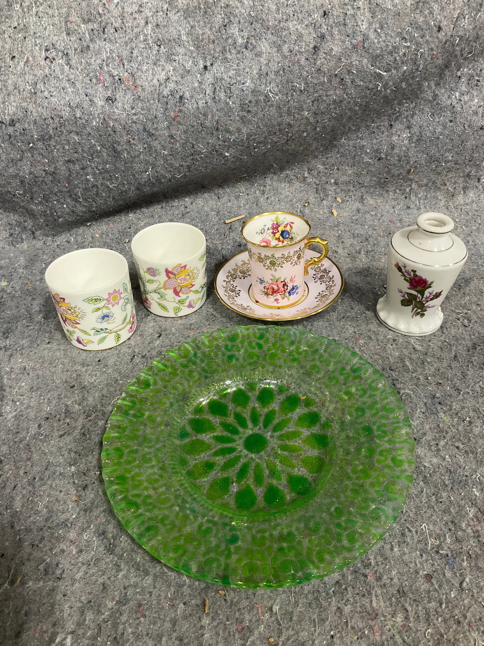 Ceramic cups, miniature vase, and more(Minton, Hammersley, etc-tallest 4in) (1 of 1)