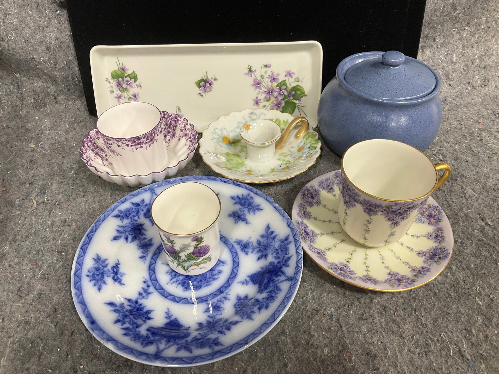 Dansk lidded jar, Bombay blue and white transfer plate, and more(tallest 4.5in) (1 of 1)