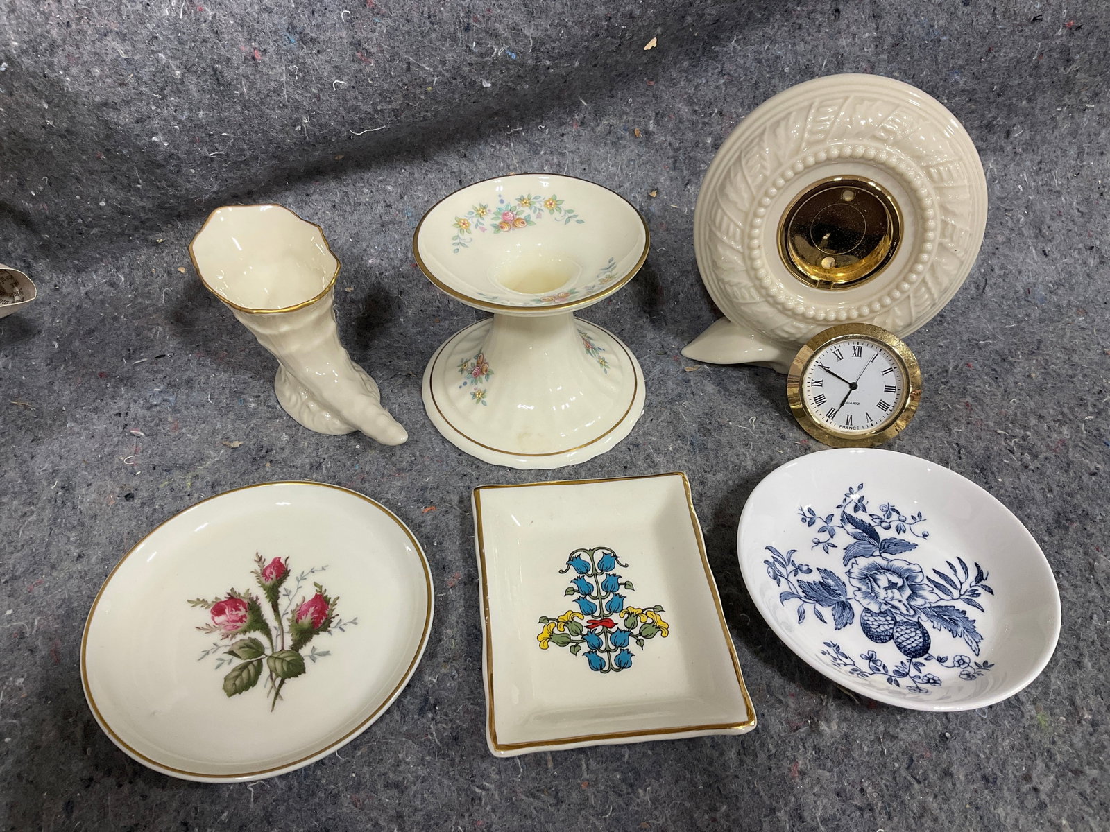 Trinket dishes, ceramic clock(needs repair) and more(Royal Doulton, Rosenthal,Lenox,etc.-tallest (1 of 1)