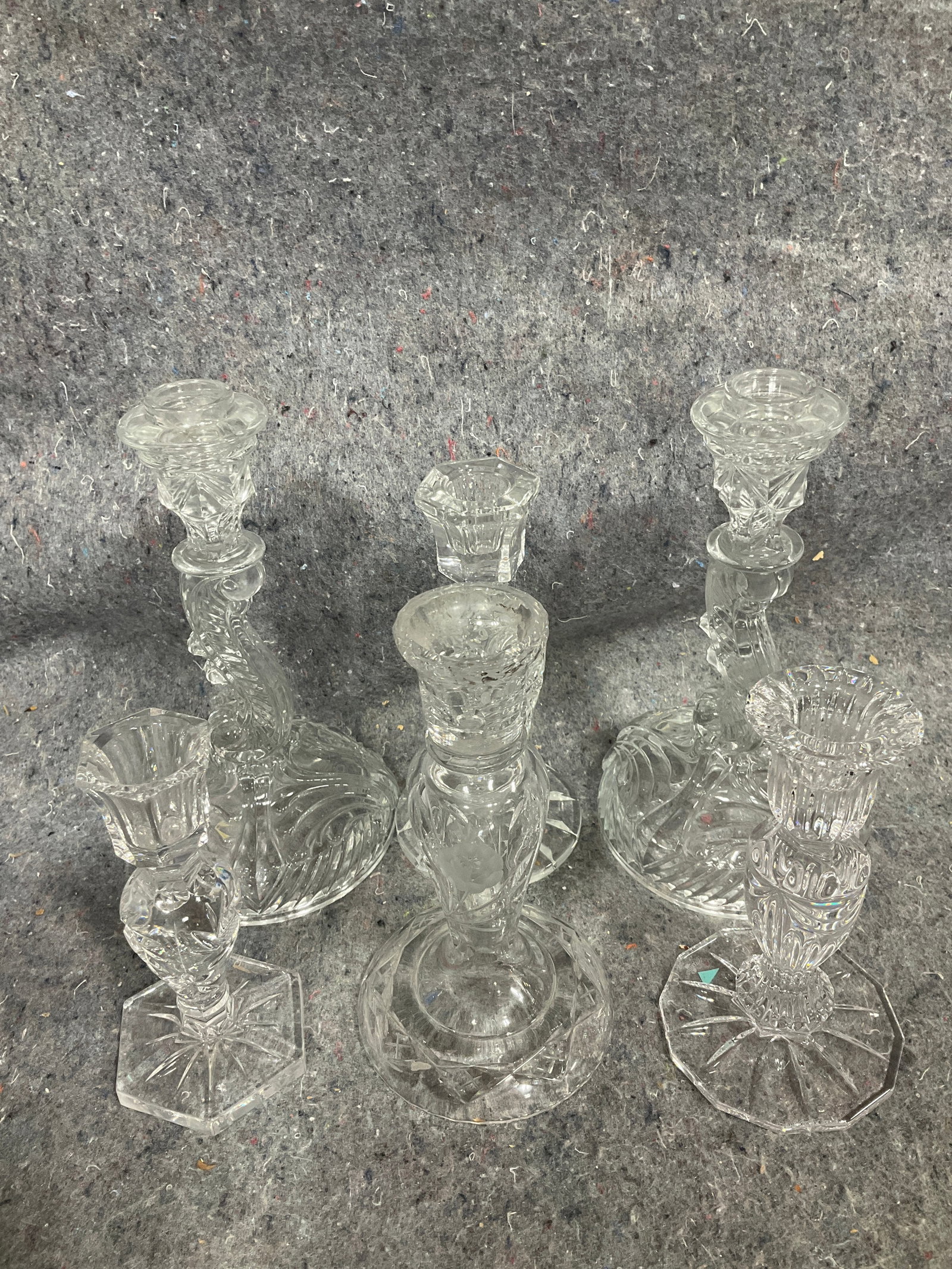 Crystal candlestick holders(tallest 8.5in) (1 of 1)