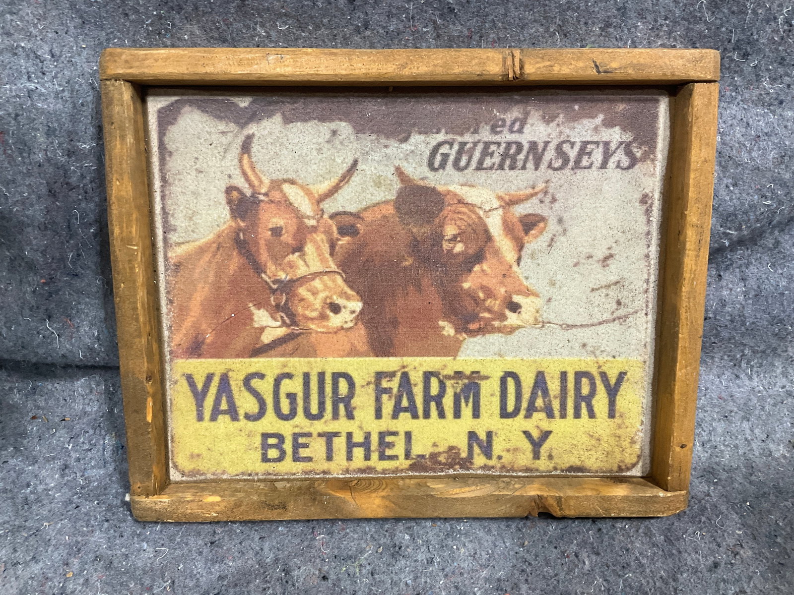Wooden framed Yasgur Farm Dairy wall decor(11inx13in) (1 of 1)
