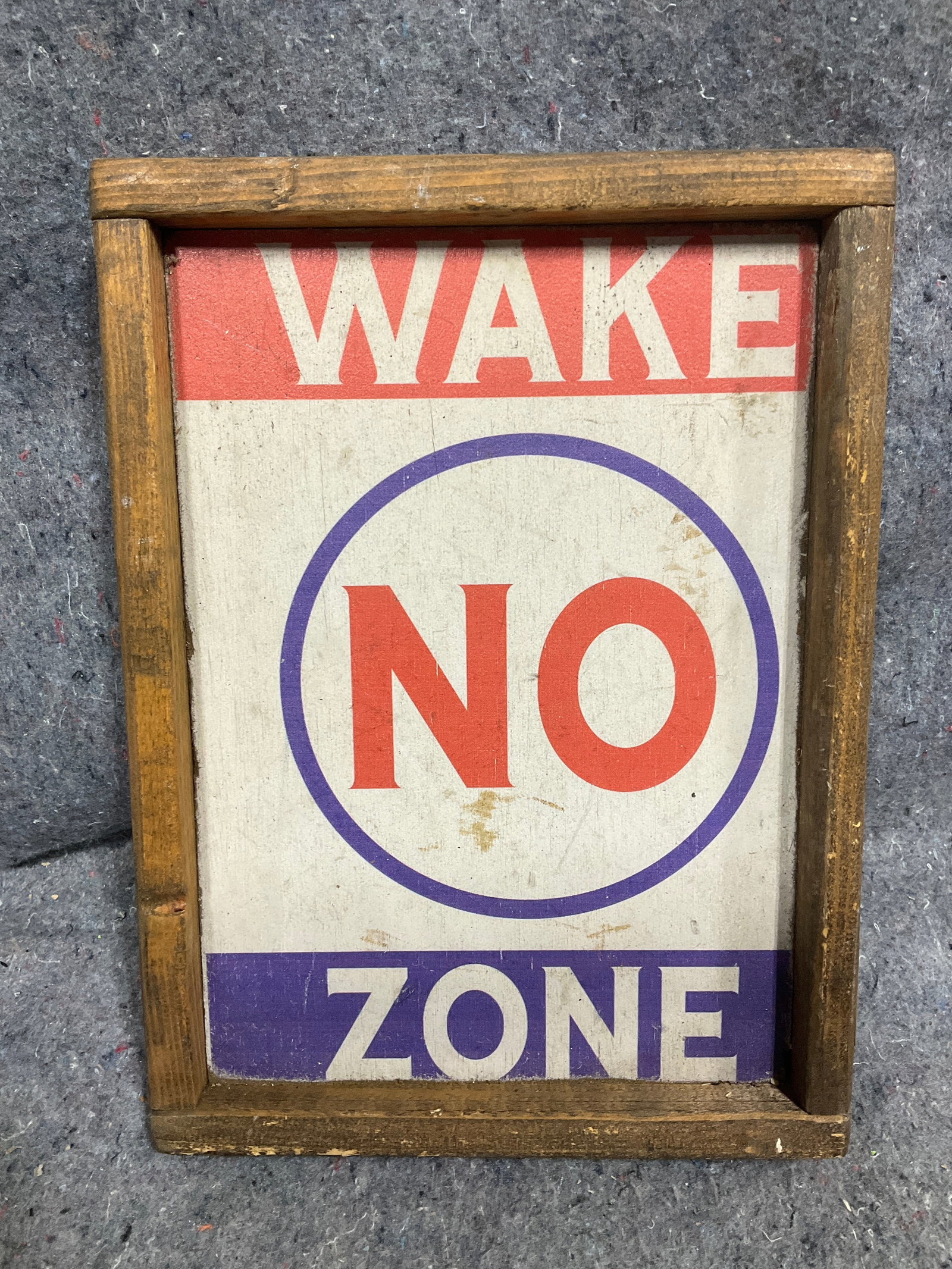 No Wake Zone wooden sign(9.5inx13in) (1 of 1)