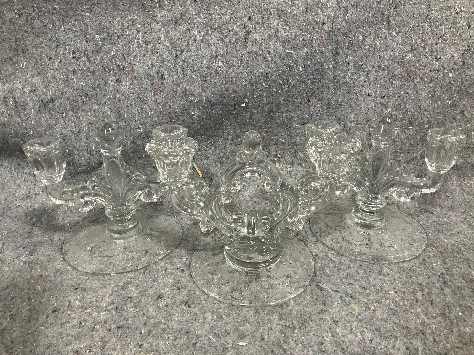 Crystal candleholders(6in tall): Crystal candleholders(6in tall)