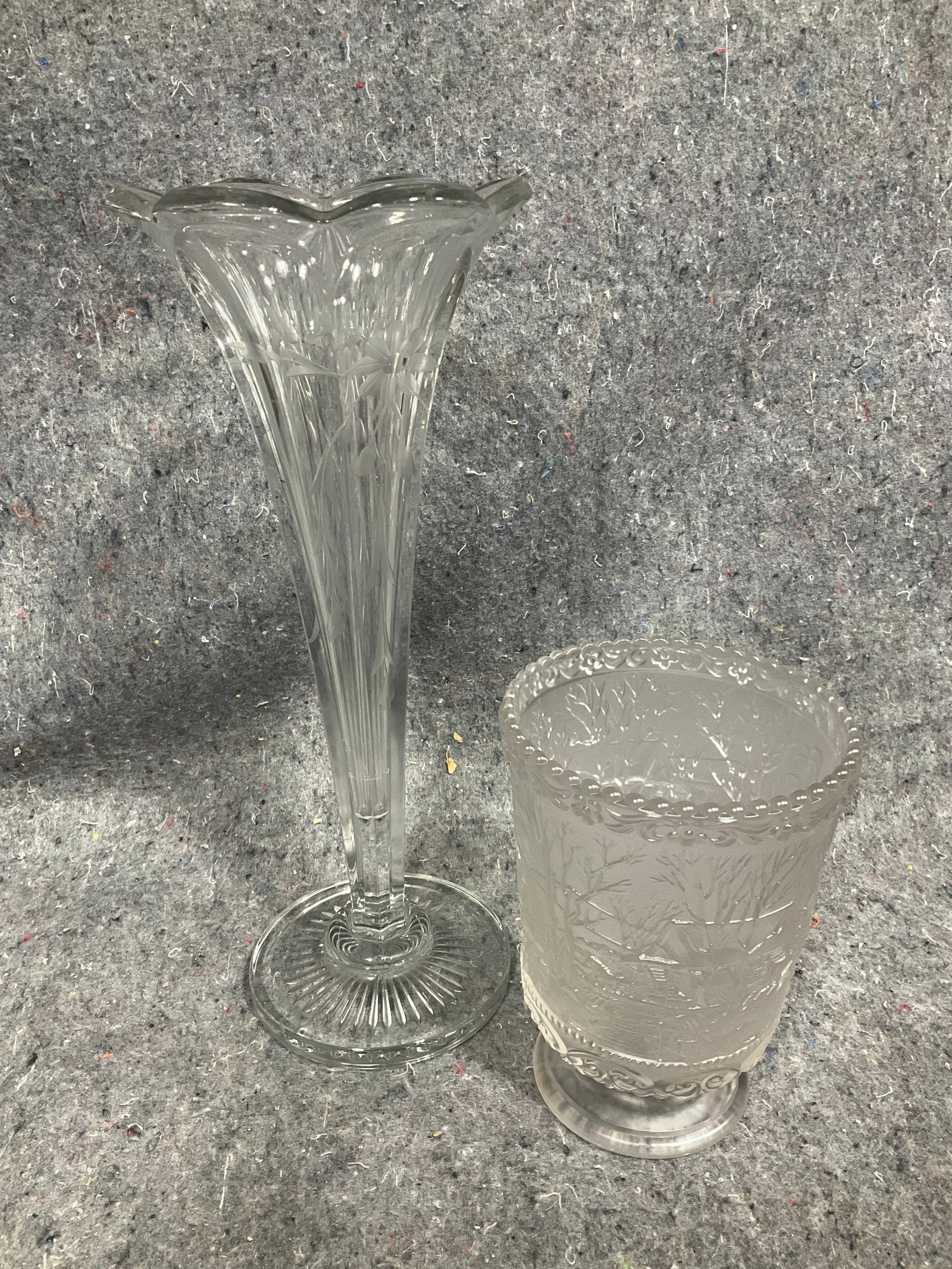 Crystal vases(tallest 12in) (1 of 1)