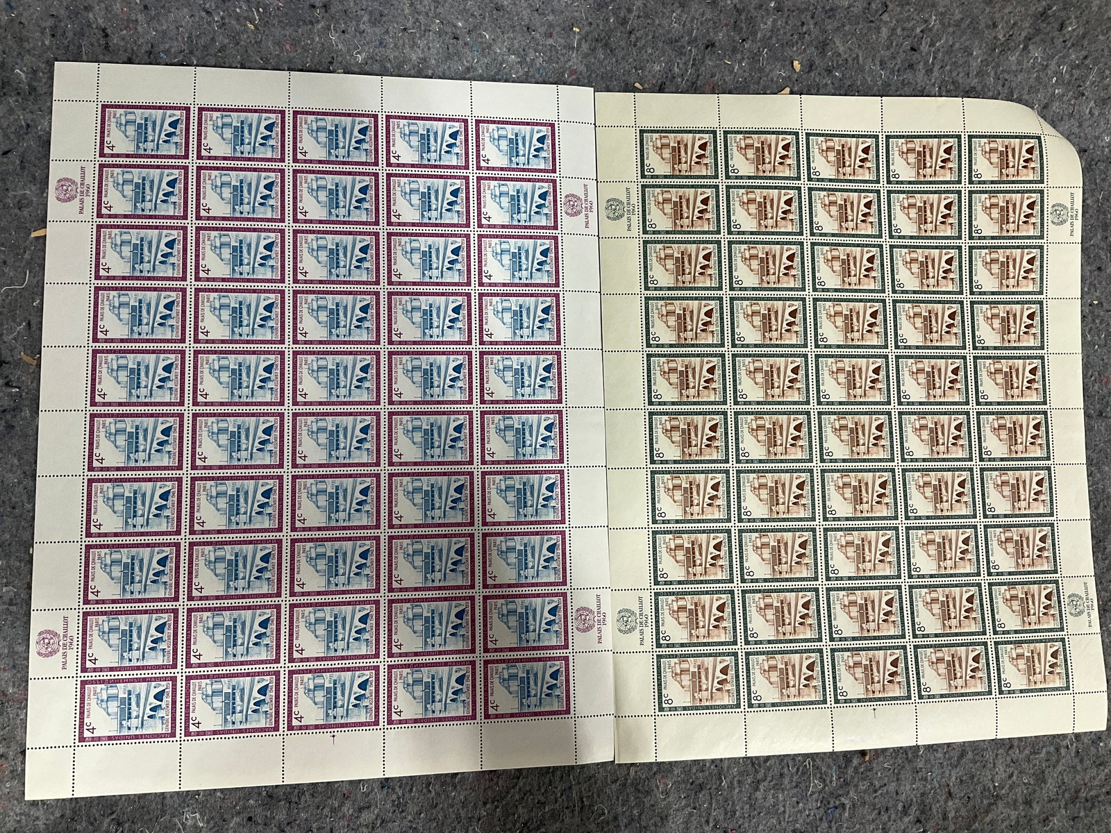 1960 United Nations Full Stamp Sheets (1 of 1)