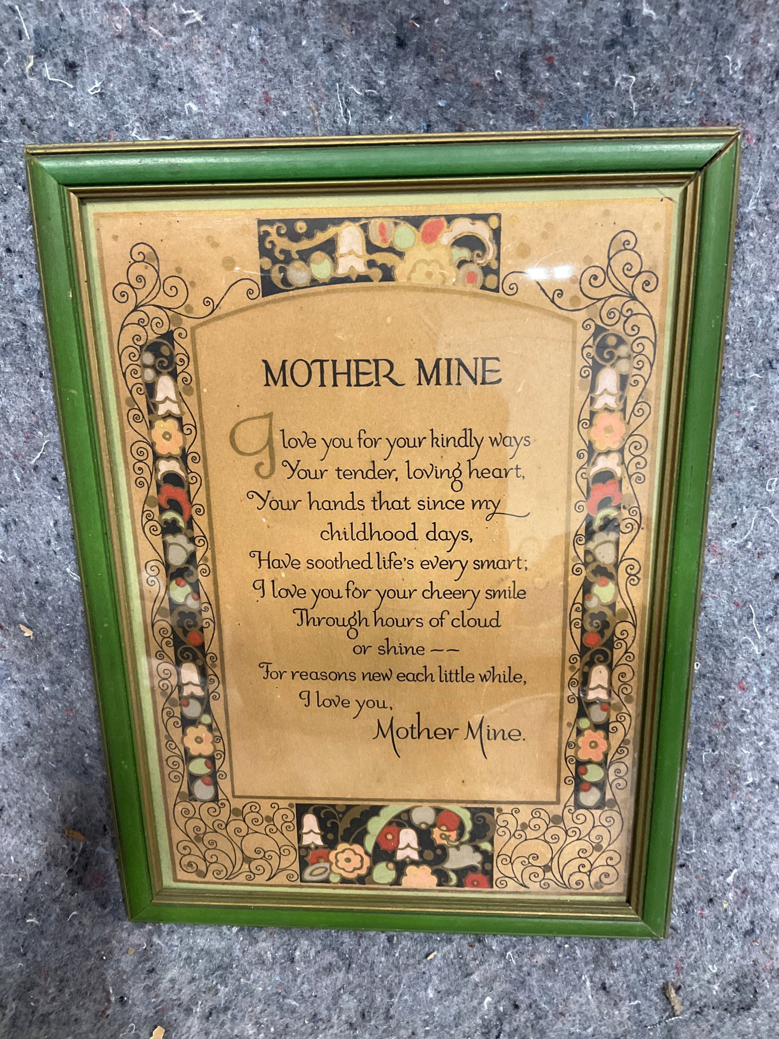 Framed Mother Mine Wall Decor (5inx10in): Framed Mother Mine Wall Decor (5inx10in)