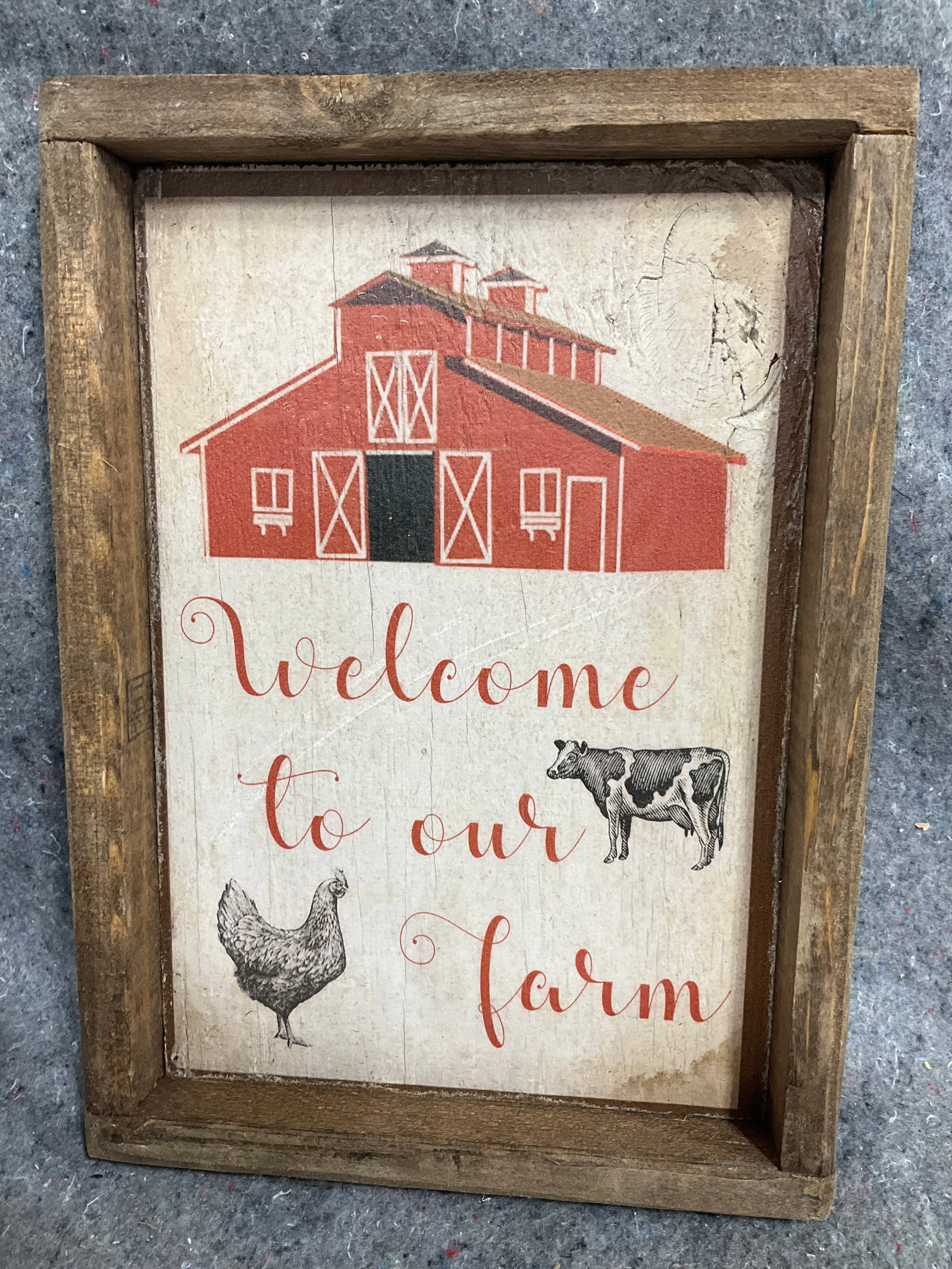 Wooden Welcome to Our Farm Sign Decor (9.5inx13in) (1 of 1)