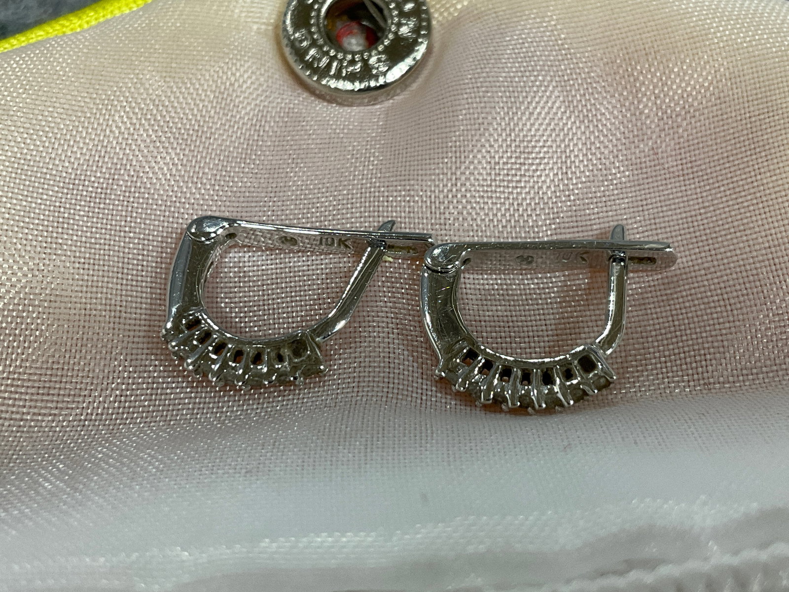 10kt diamond lever back earrings (1 of 1)