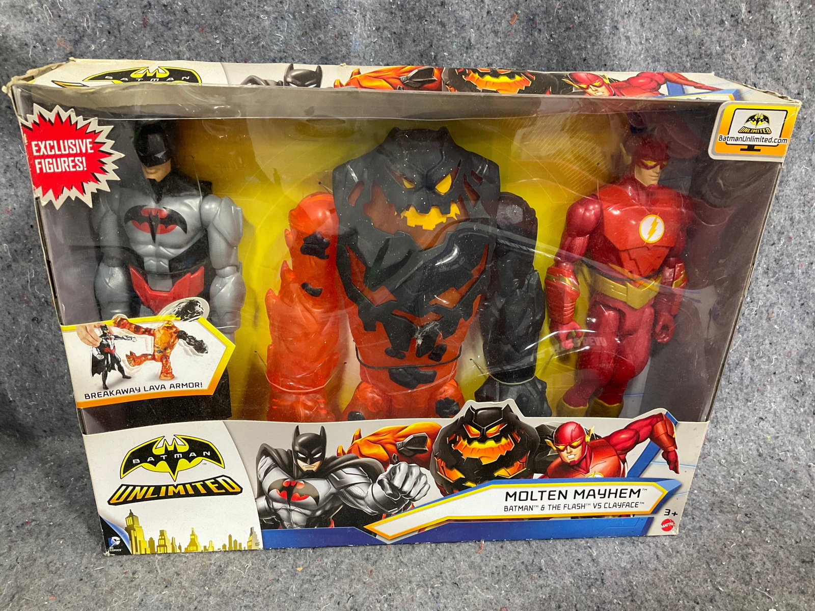 Molten Mayhem Collectible Figure Set (Batman, The Flash, & Clayface) *new in box*: Molten Mayhem Collectible Figure Set (Batman, The Flash, & Clayface) *new in box*