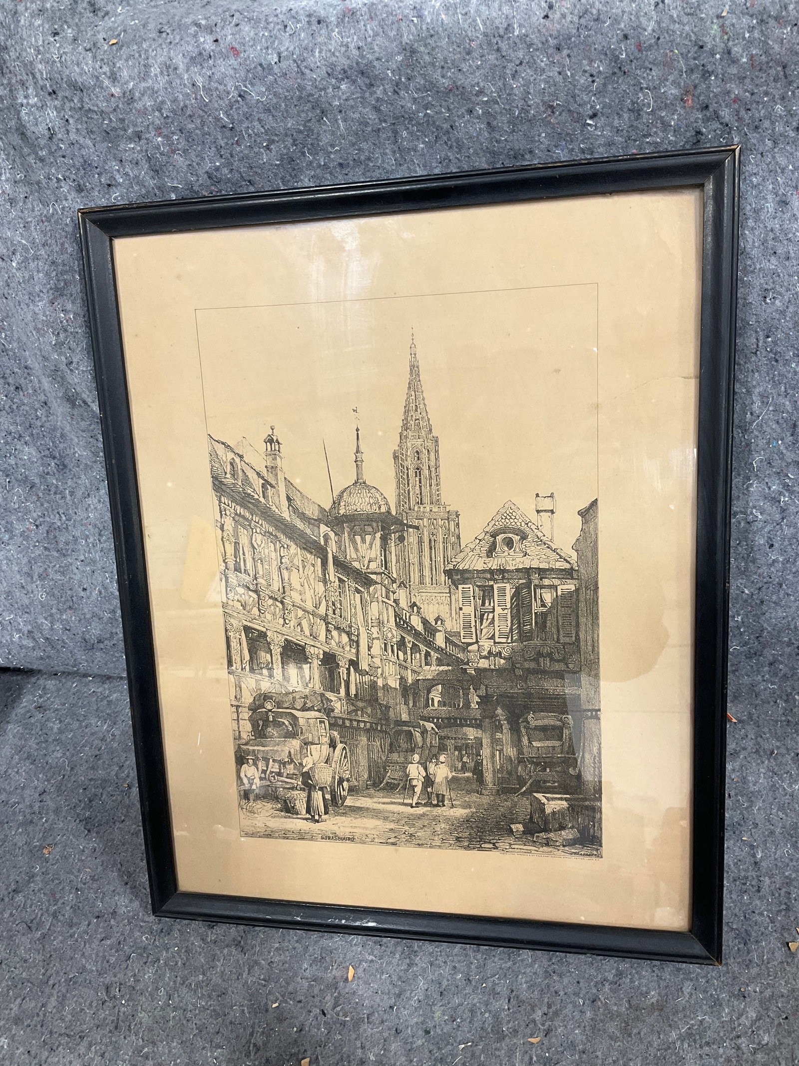 Vintage framed Strasbourg print(16inx20in) (1 of 1)