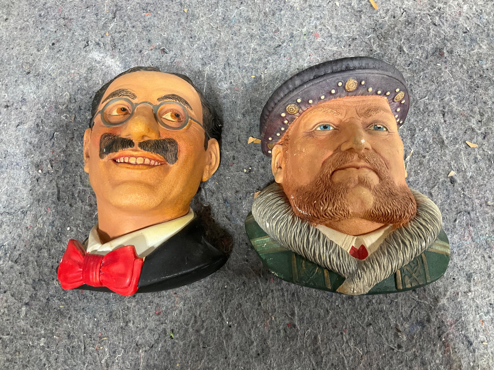 Vintage Chalkware Head Sculptures - Legend Products *one signed on bottom* (6in Tallest -one (1 of 1)