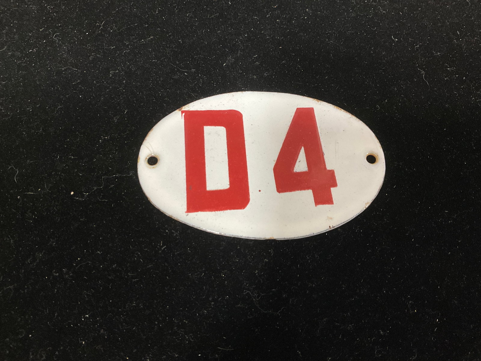 Vintage porcelain enamel gas pump number sign(2.5inx3.5in) (1 of 1)