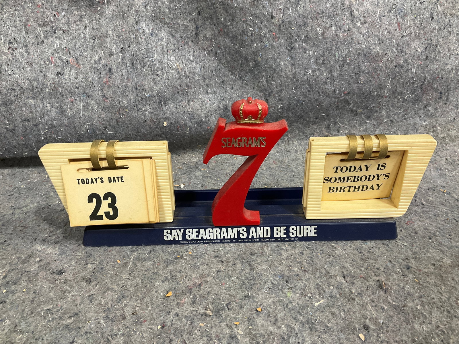 Vintage Seagrams 7 Bar Advertising(5.5in tall, 13in long) (1 of 1)