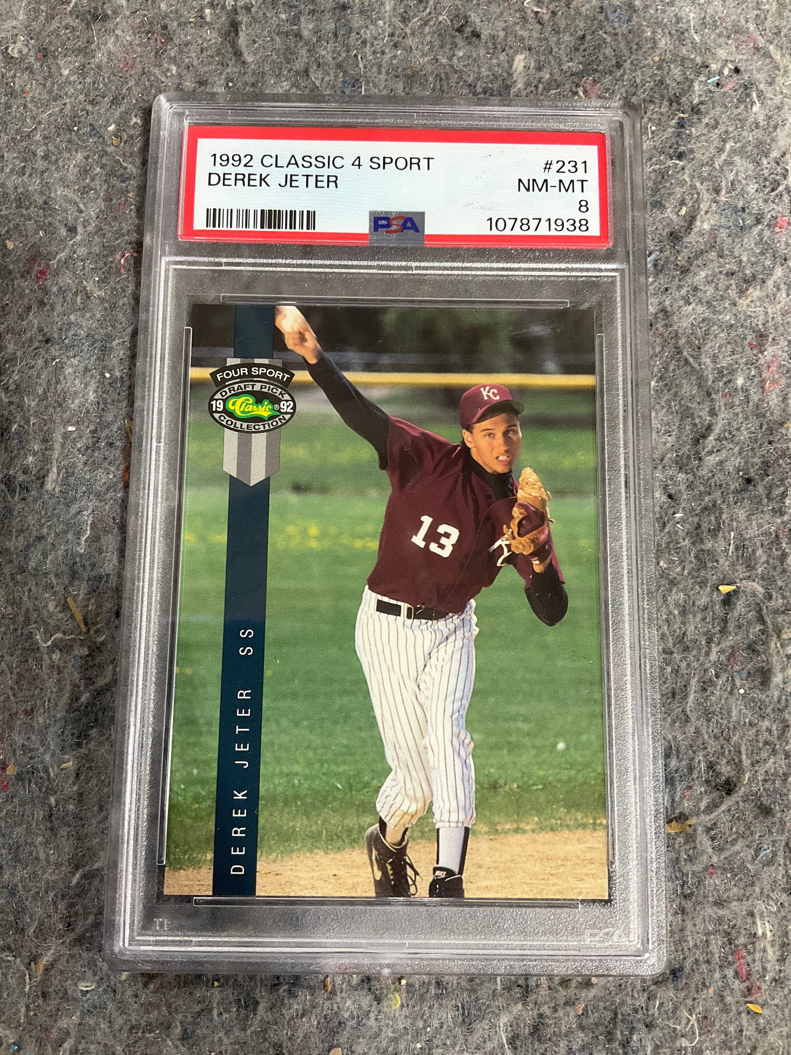 1992 Classic 4 sport Derek Jeter graded card (1 of 1)