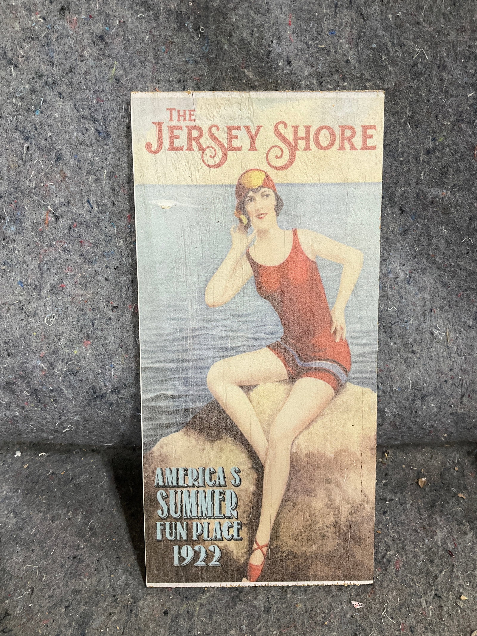 The Jersey Shore wooden wall decor(6inx12in): The Jersey Shore wooden wall decor(6inx12in)