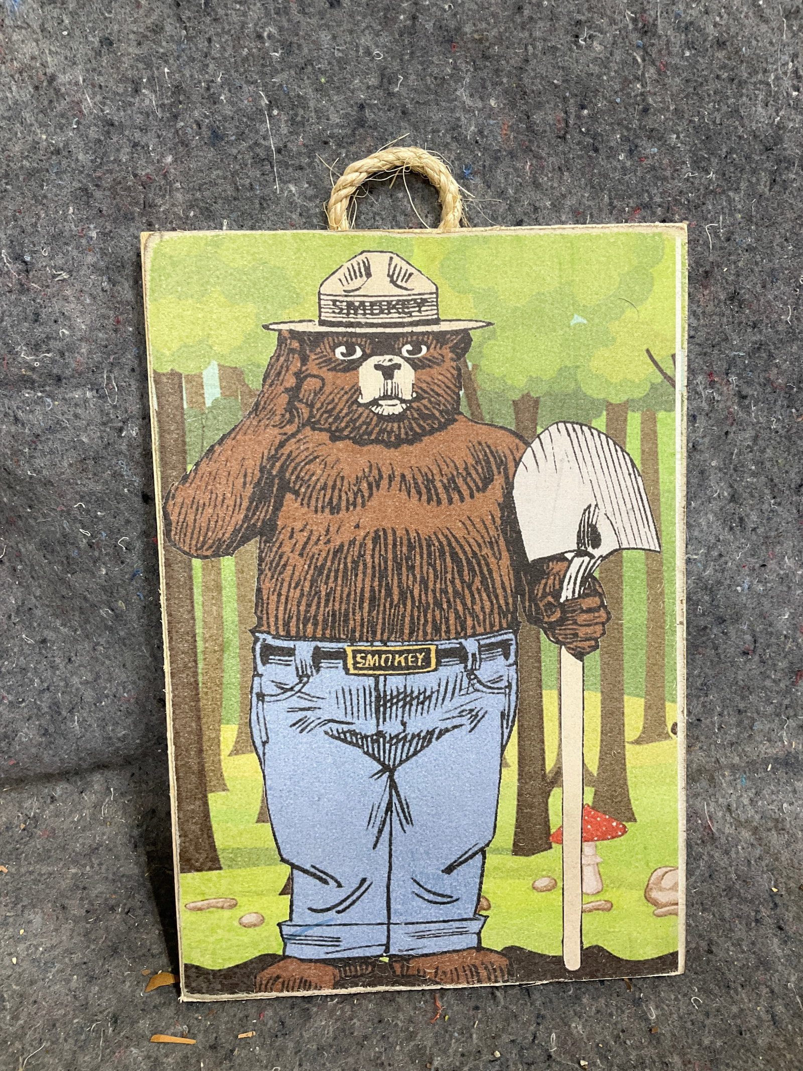 Smokey the Bear wooden wall decor(8inx12in): Smokey the Bear wooden wall decor(8inx12in)