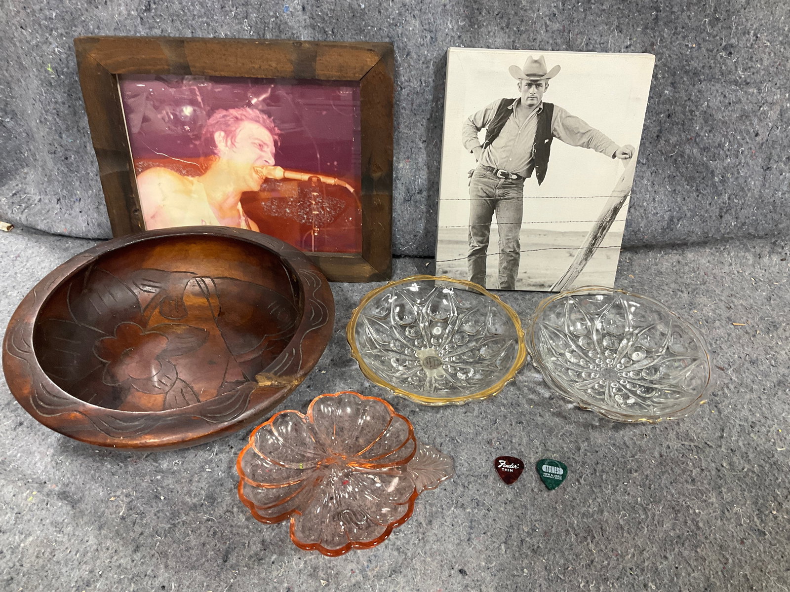 Various Glassware, Framed Photographs, and more (Largest - 10inx12in): Various Glassware, Framed Photographs, and more (Largest - 10inx12in)