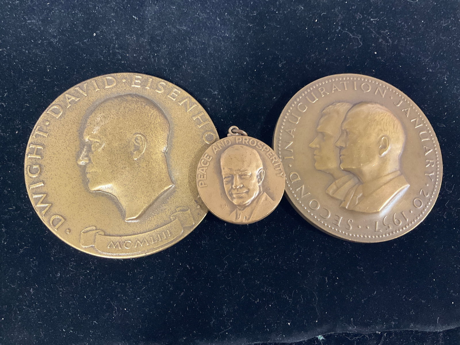 Bronze Eisenhower Medallion & Ike Dinner Medallion (1 of 1)