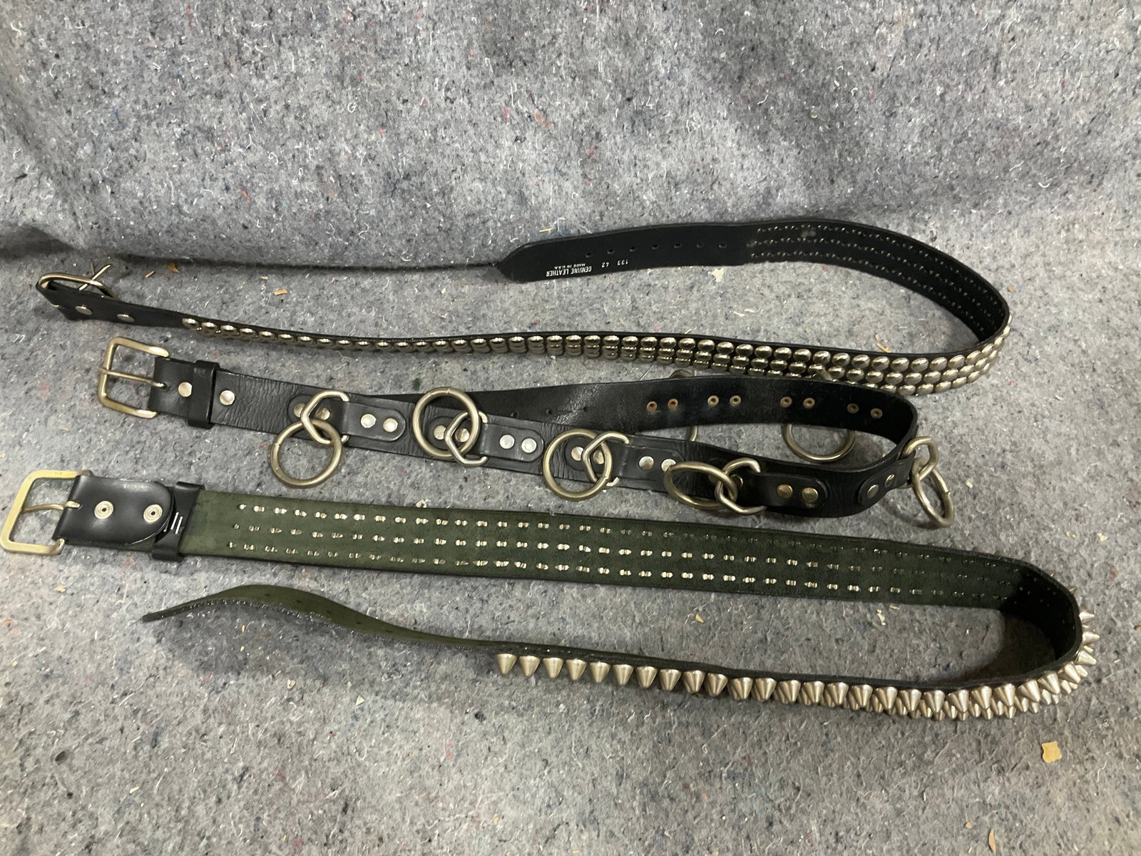 Vintage Leather Studded Belts (1 of 1)