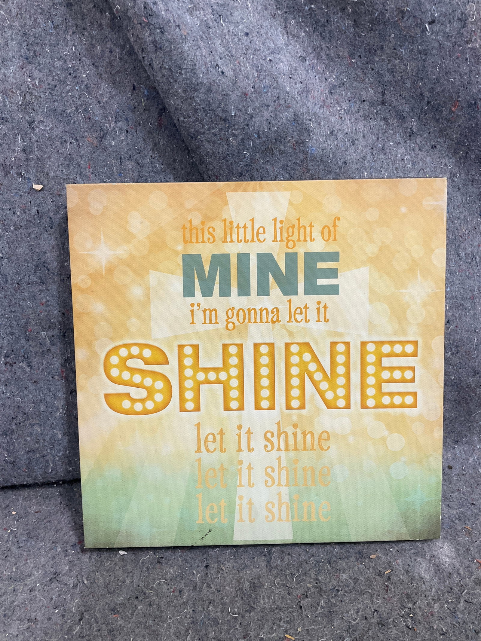 Let it Shine canvas wall artwork(10inx12in) (1 of 1)