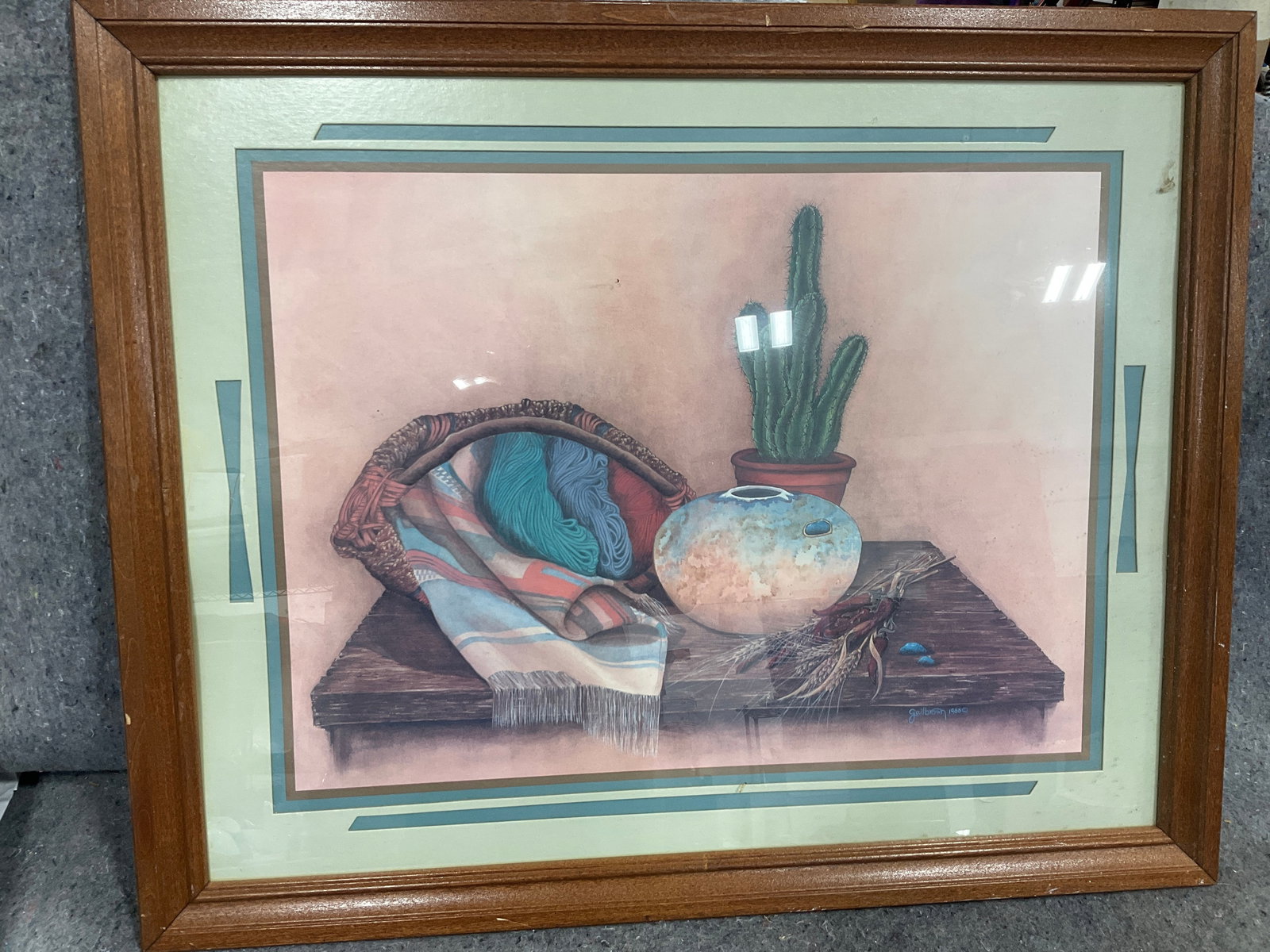 1988 framed Southwestern art print by Gail Brown(25inx31in) (1 of 1)
