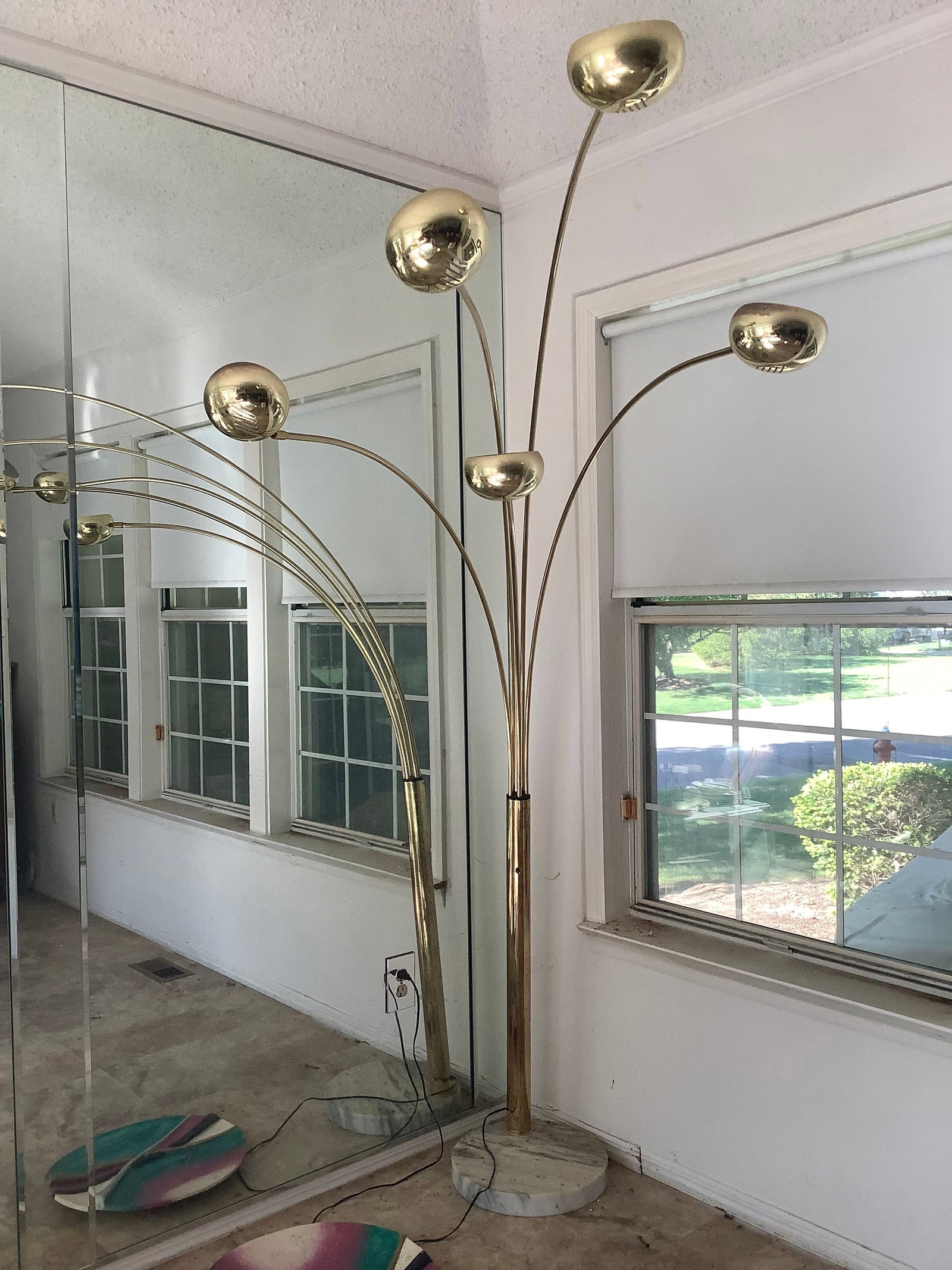 Large brass floor lamp(80in long) (1 of 1)