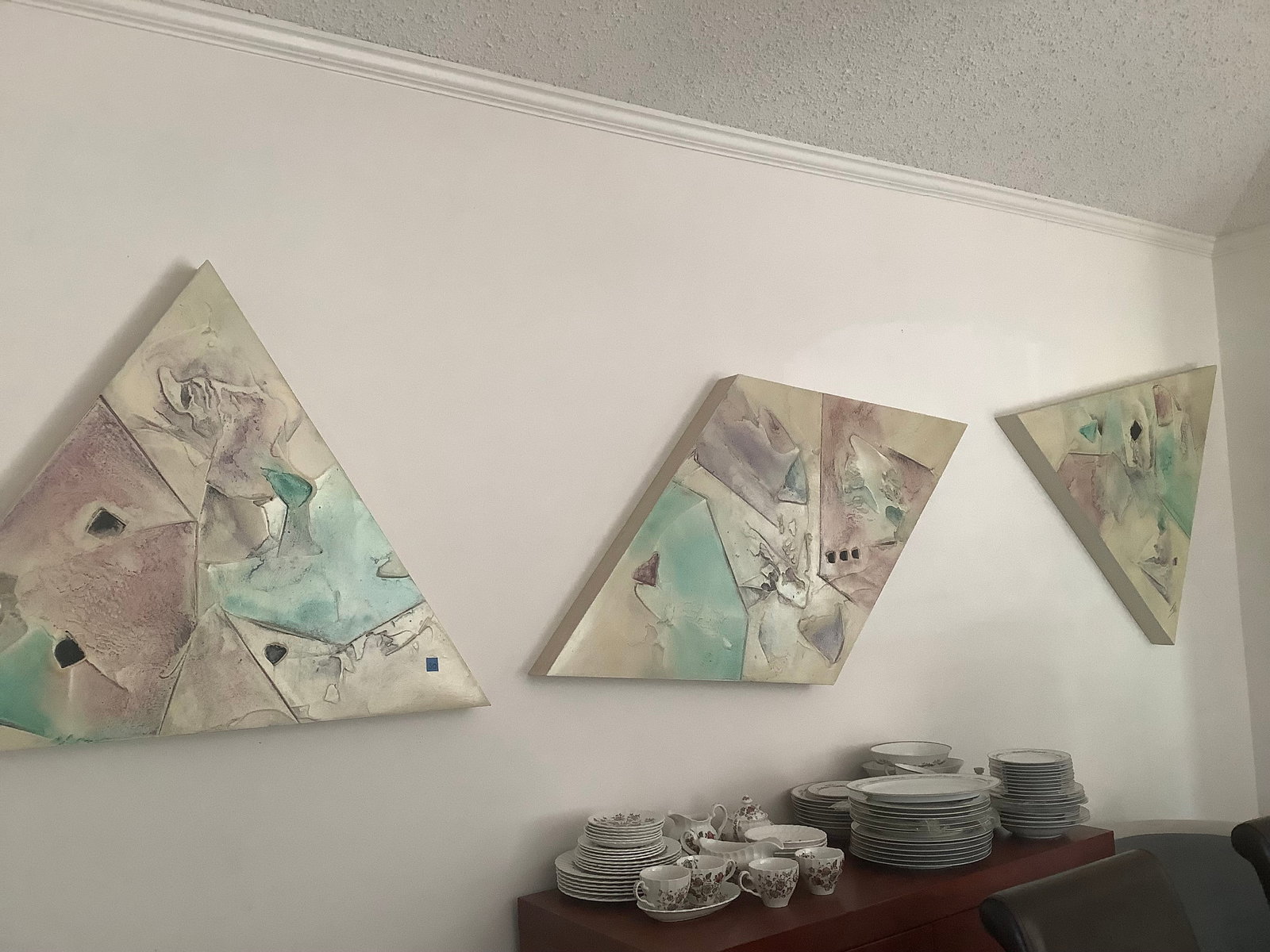 Wall art decor 3 piece set signed Jai: Wall art decor 3 piece set signed Jai