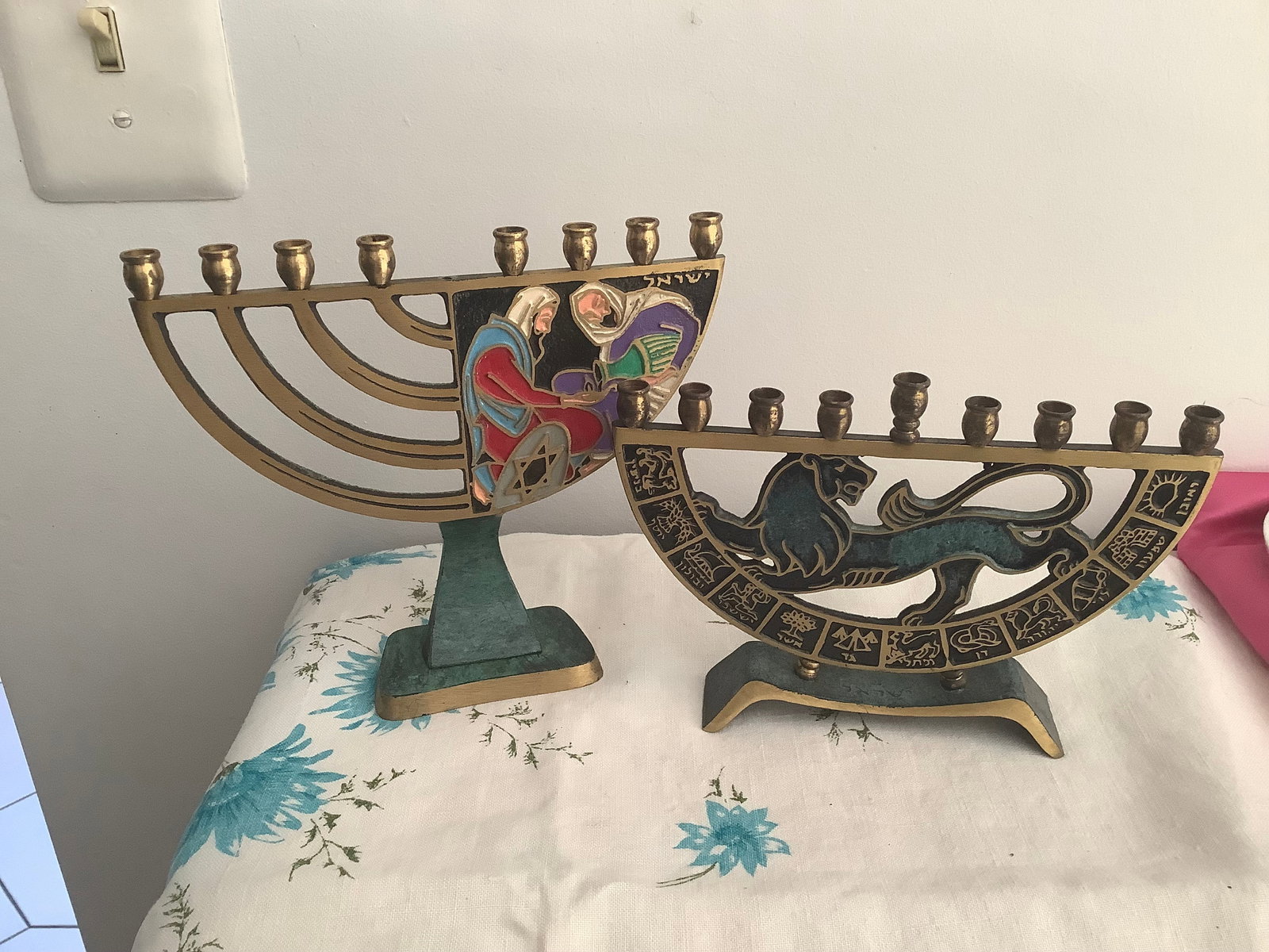 Brass menorahs: Brass menorahs