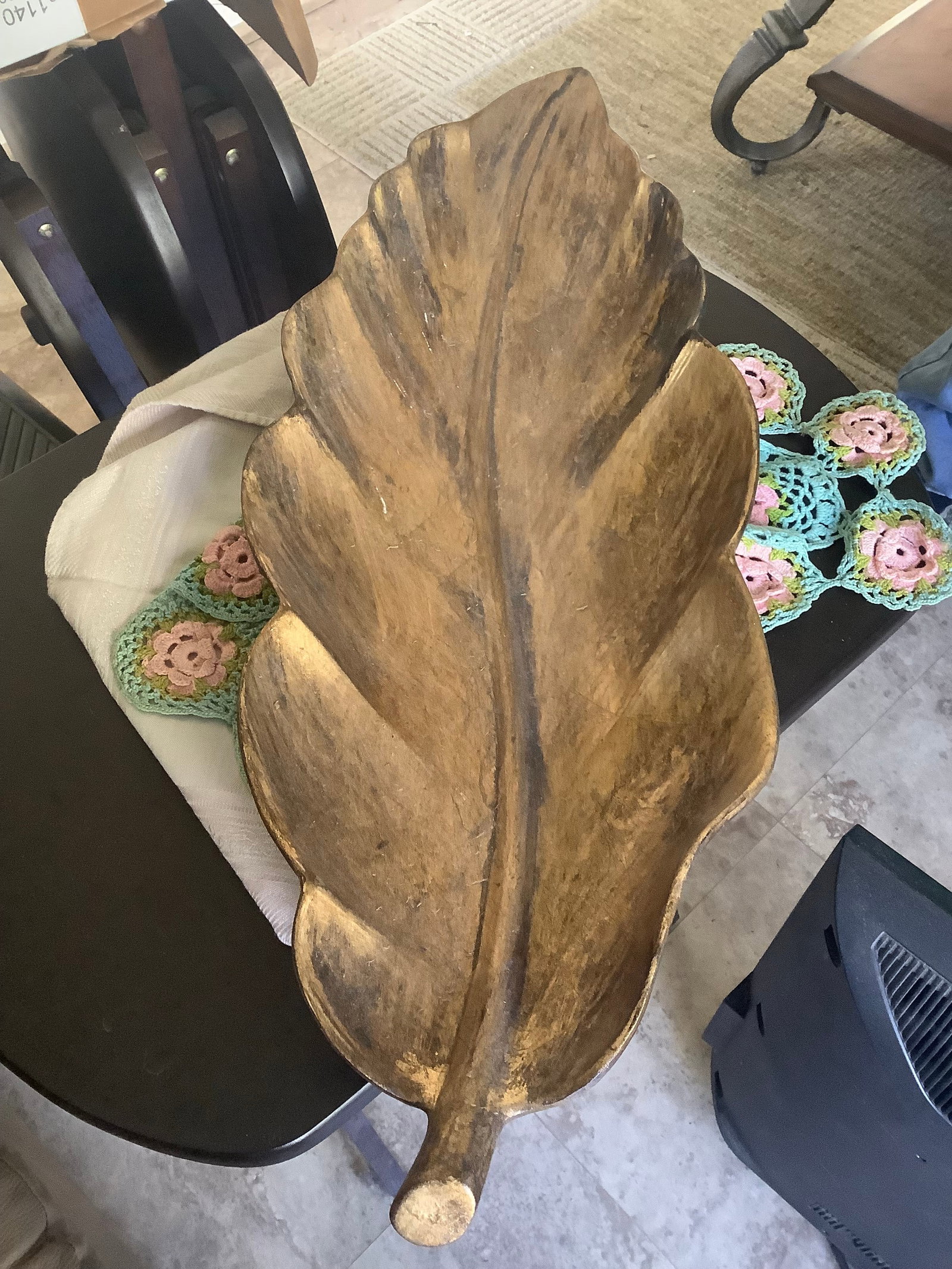 MCM ceramic leaf candy dish(27inlong) (1 of 1)