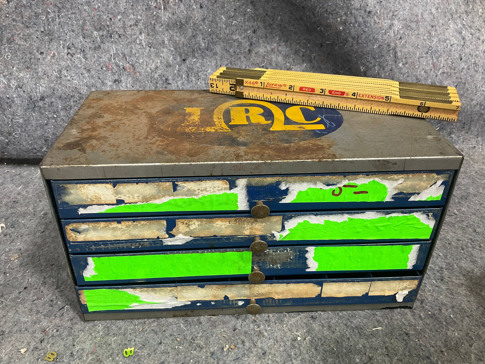 Vintage IRC metal 4 drawer parts cabinet(11inx4.5inx6in) (1 of 1)