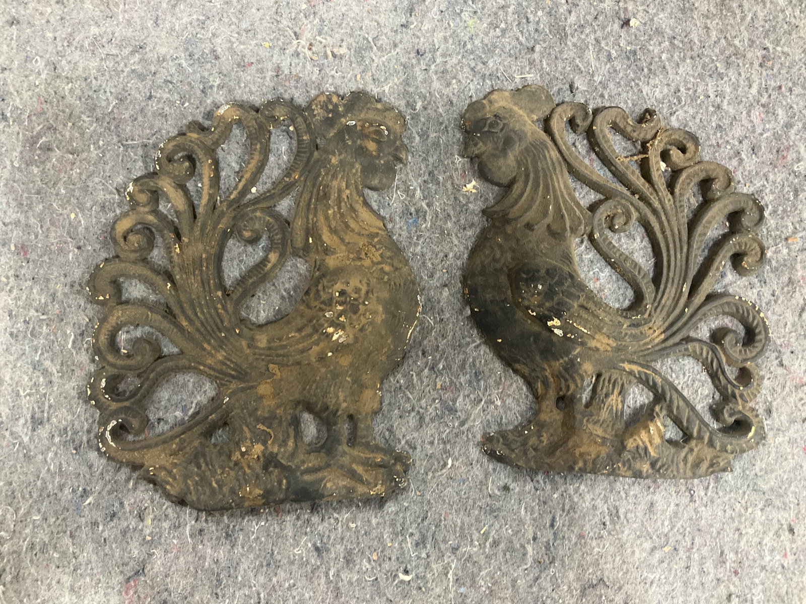 MCM gold tone metal wall plaques (1 of 1)