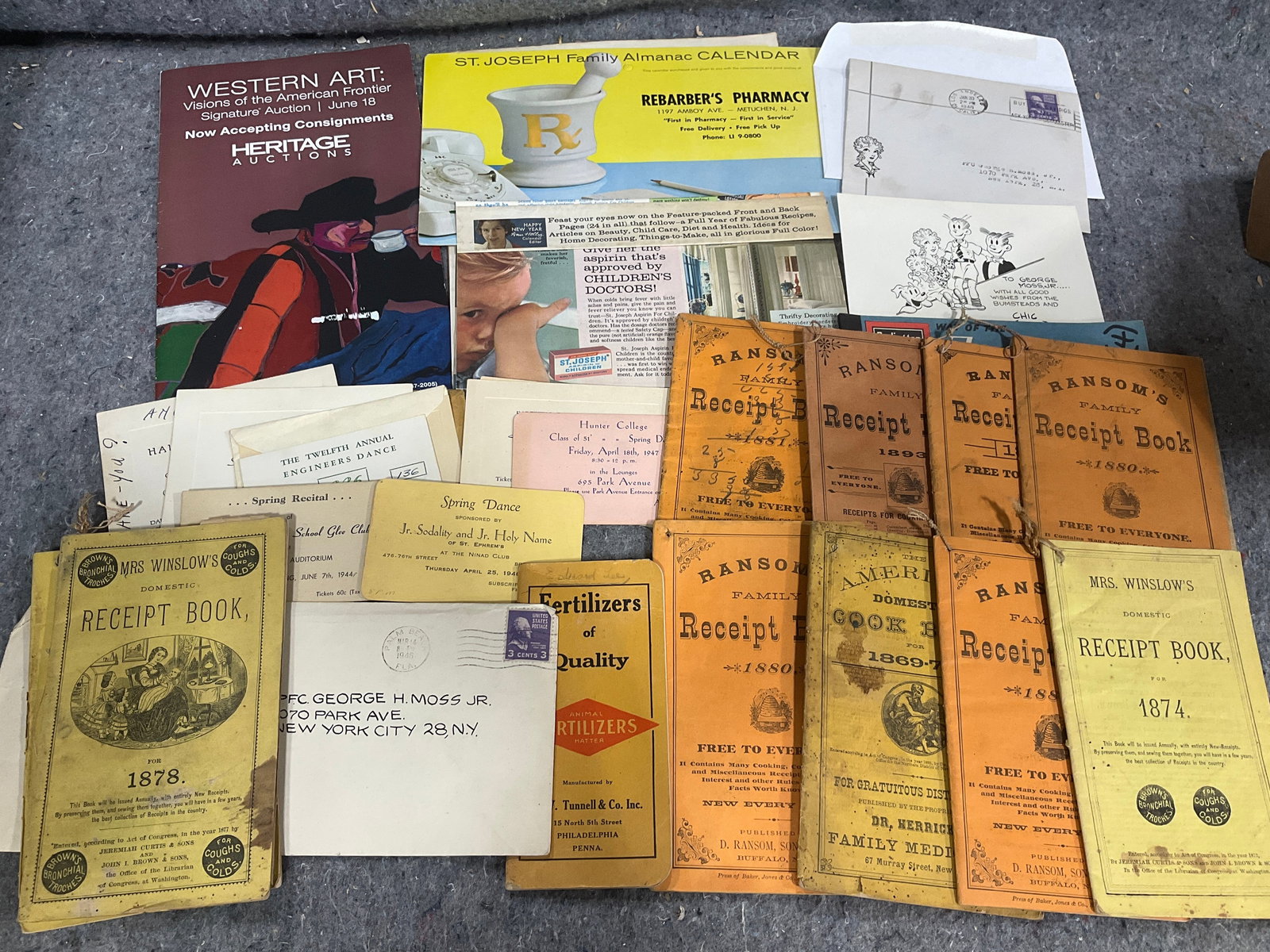 Vintage ephemera(receipt books, pharmacy ad, and more) (1 of 1)