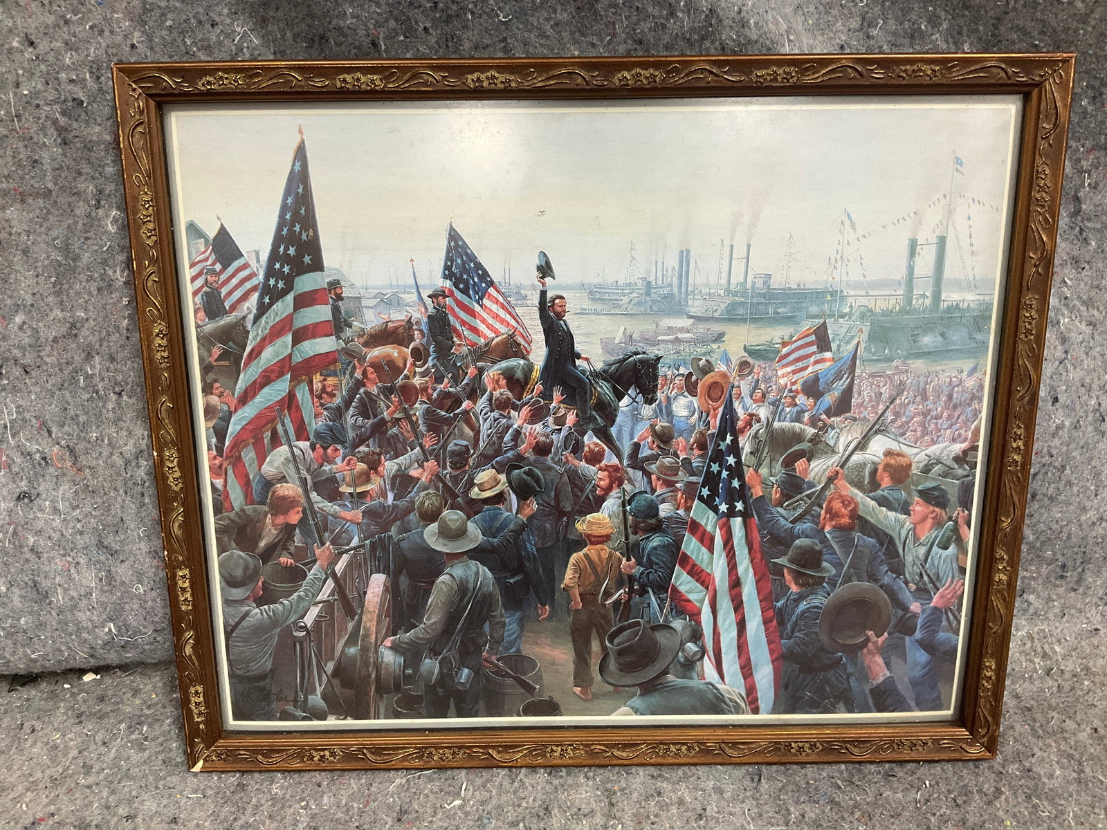 The Glorious Fourth framed historical print(11.5inx14in): The Glorious Fourth framed historical print(11.5inx14in)