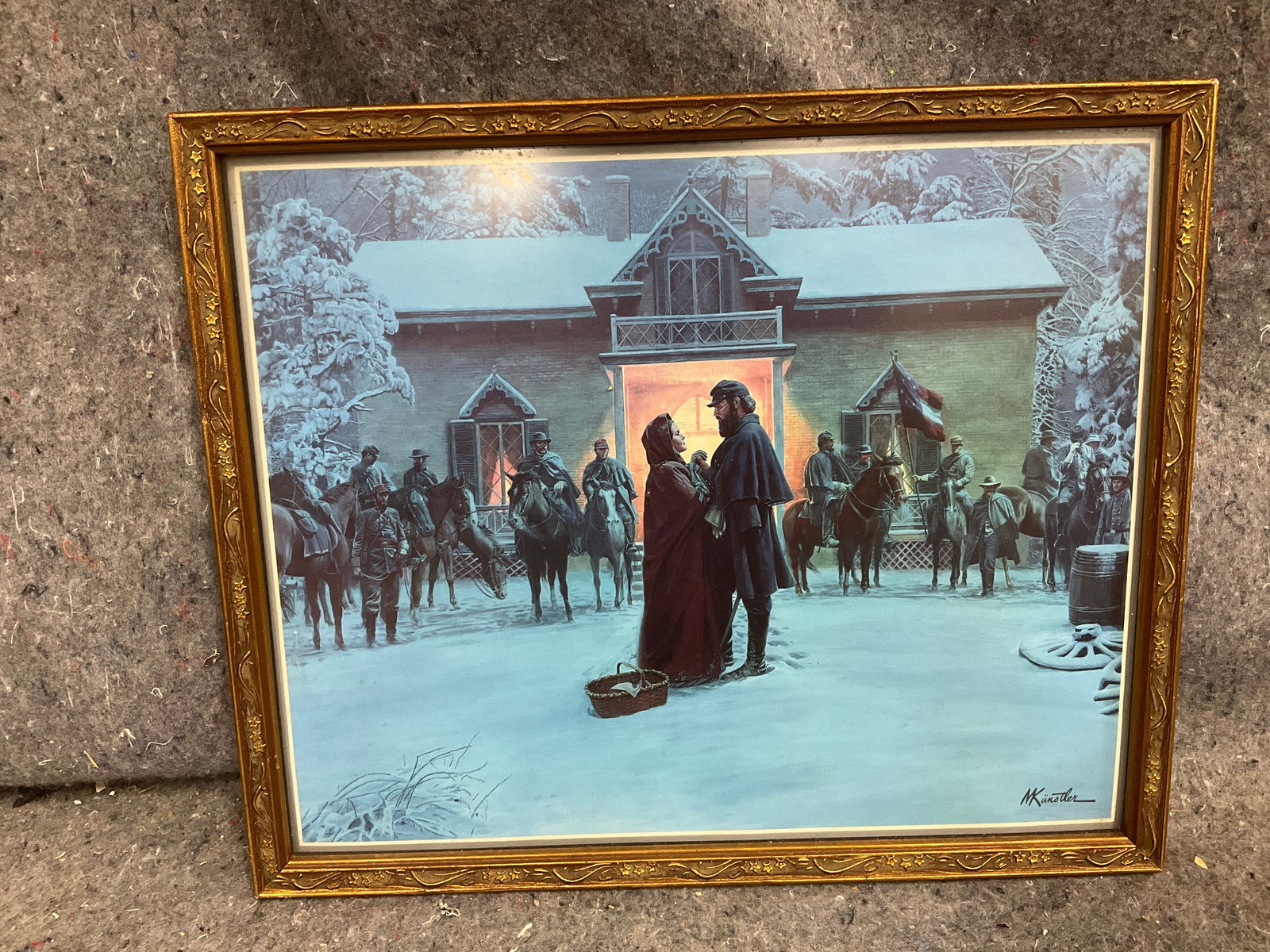 Until we meet again framed print by Mort Kunstler(11.5inx14in): Until we meet again framed print by Mort Kunstler(11.5inx14in)