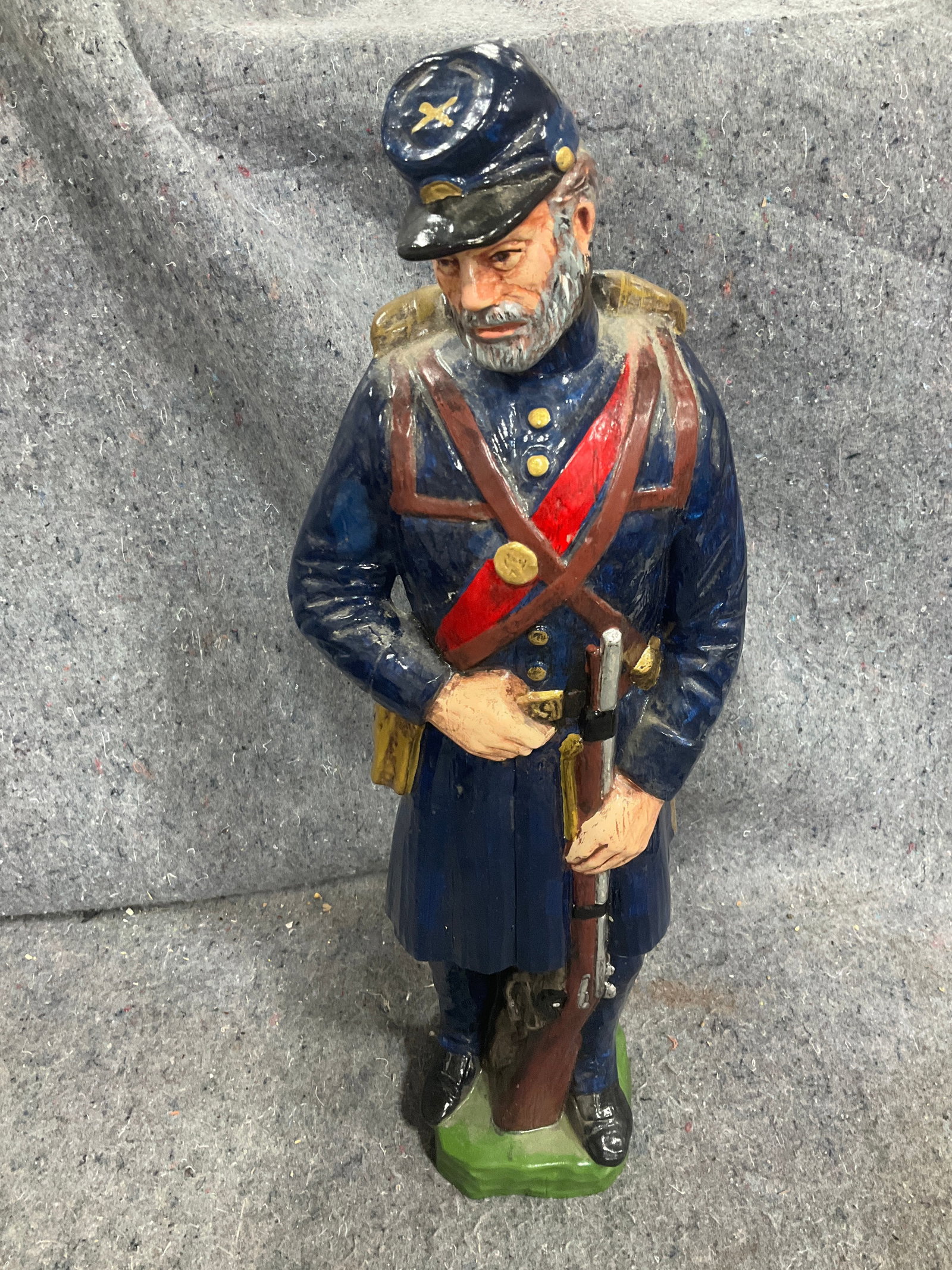 Vintage chalkware civil war soldier figure(22in tall) (1 of 1)