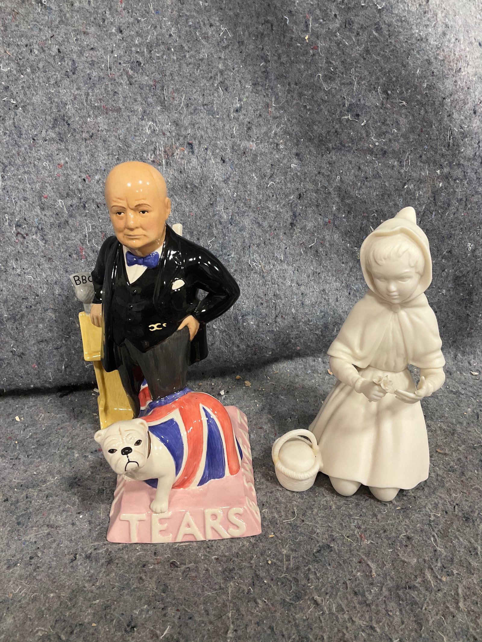 Kevin Francis Ceramics limited edition Toby jug(8.5in tall) and Ispanky statue(chipped) (1 of 1)