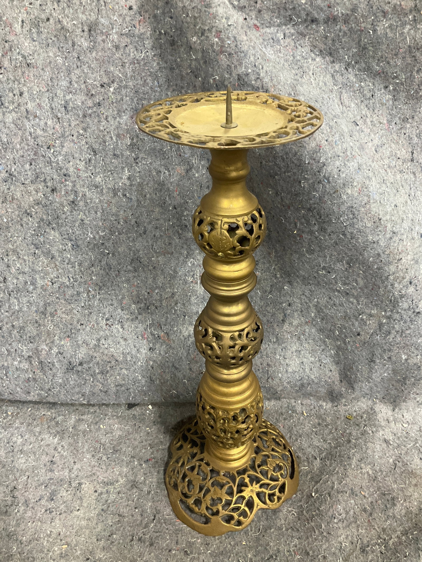 Vintage brass candlestick holder(18in tall) (1 of 1)