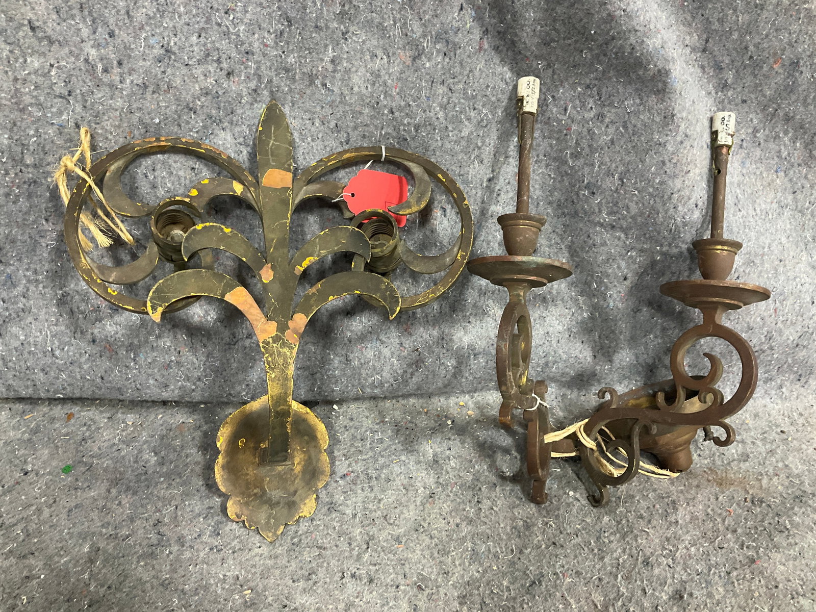 Vintage Brass Wall Sconces (Tallest - 15in) (1 of 1)